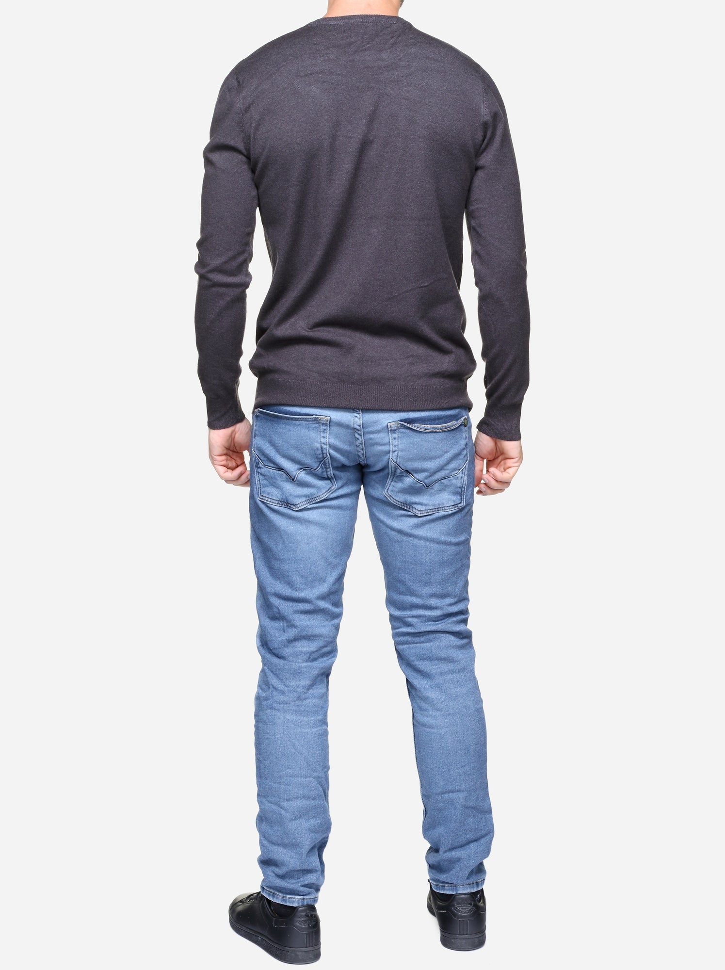 Pull col rond - Kenzarro - Gris foncé