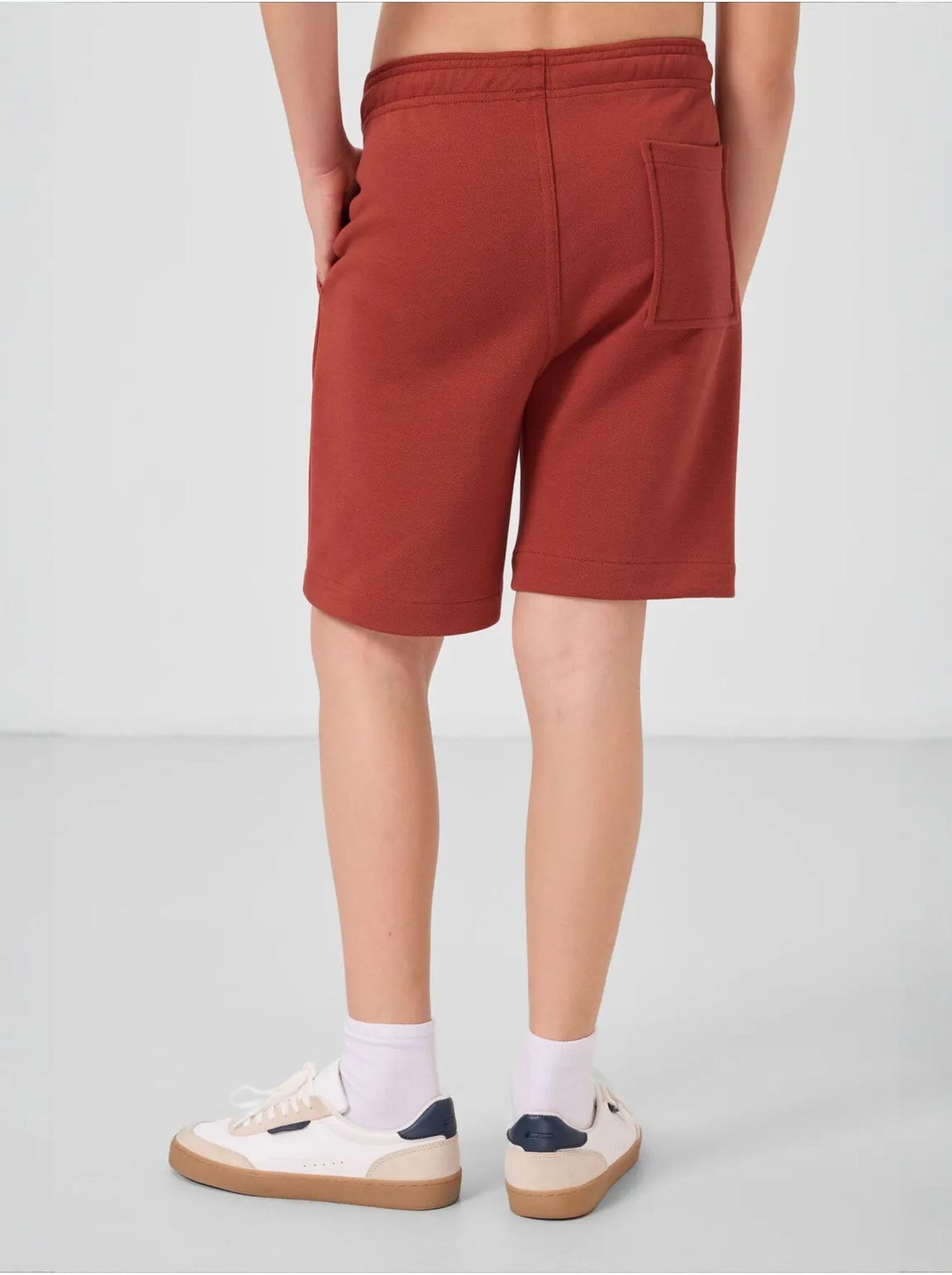 Short pour jeune coupe régulière taille mi-haute tommy - Terracotta