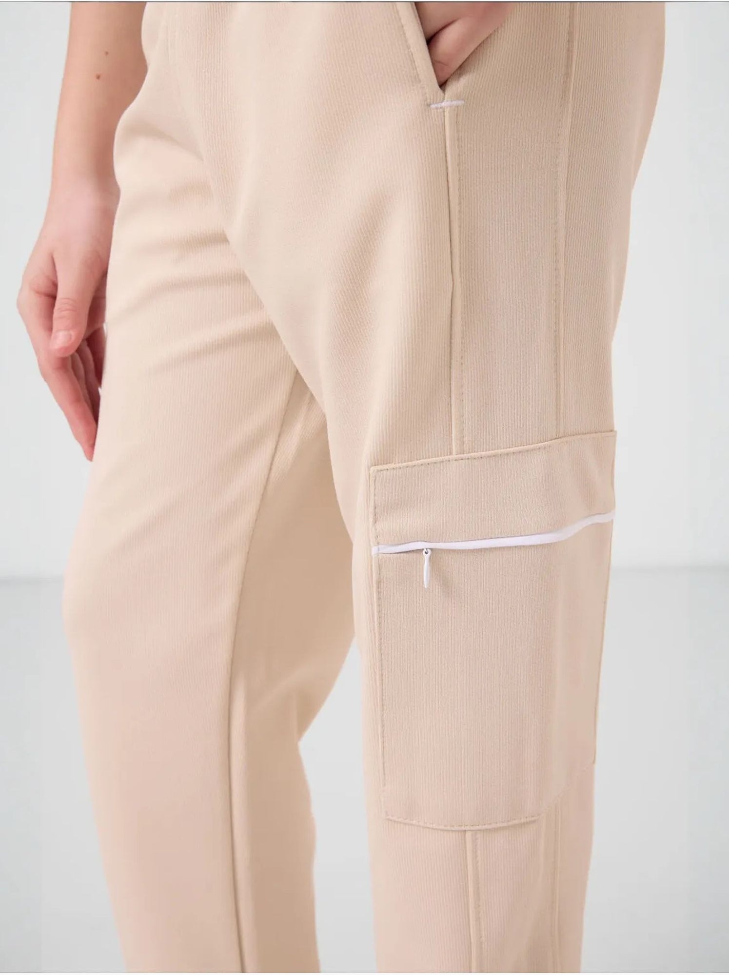 Ensemble de pyjama unisexe en mélange de coton tommy - Beige argile