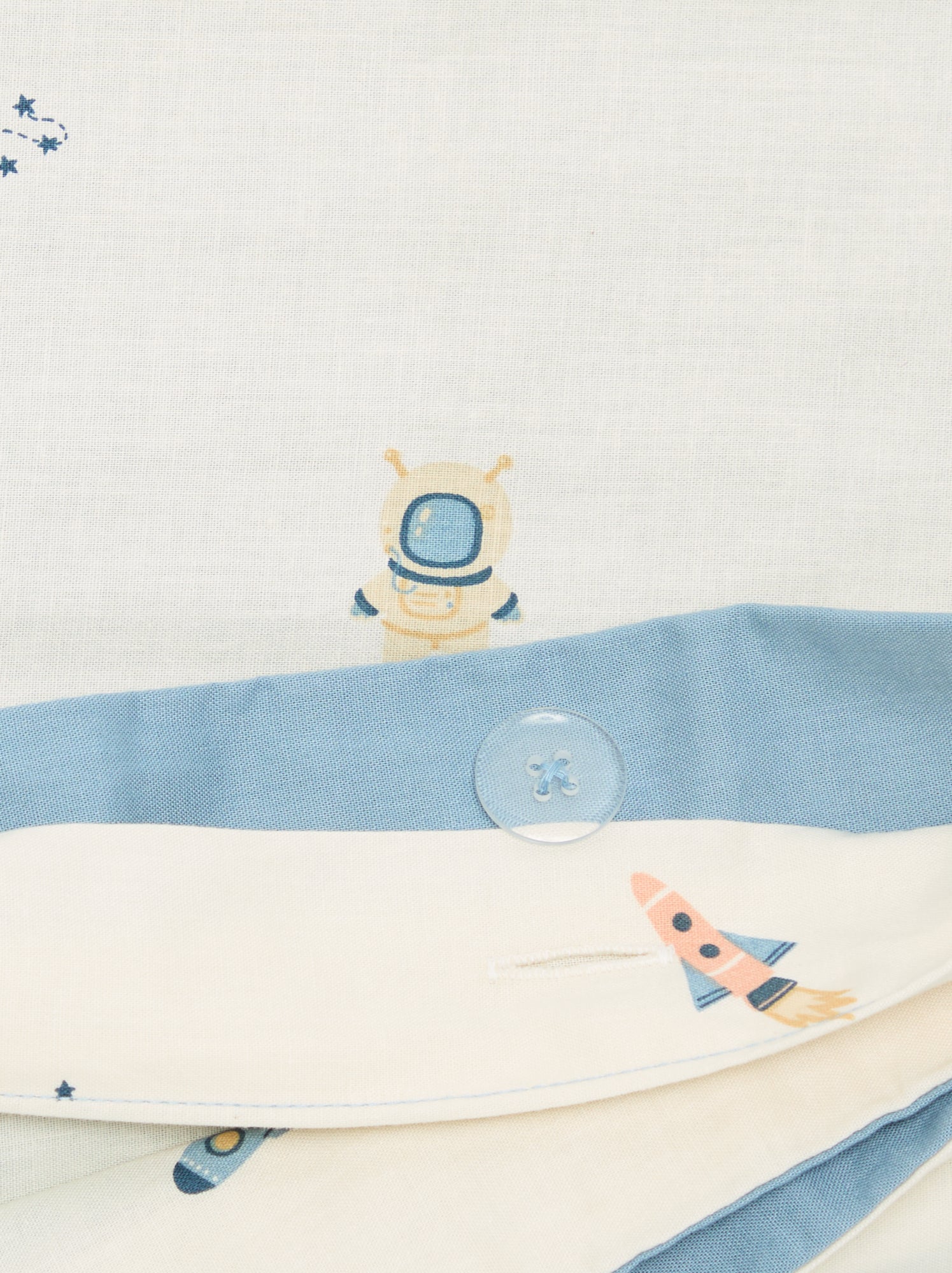 Parure de lit 1 personne 140x200 cm en coton - Bleu (CGW85_14)