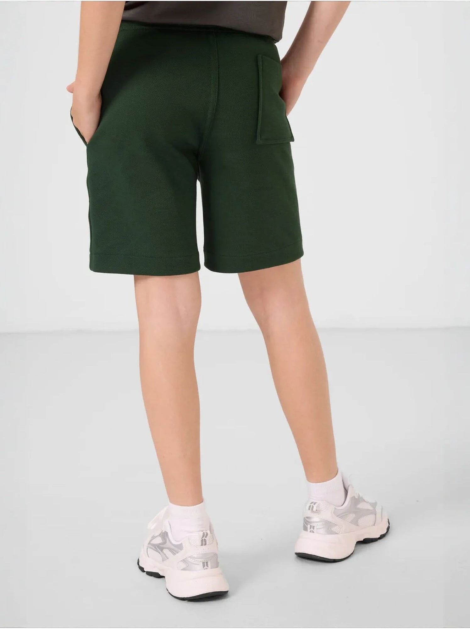 Short pour jeune coupe régulière taille mi-haute tommy - Vert foncé