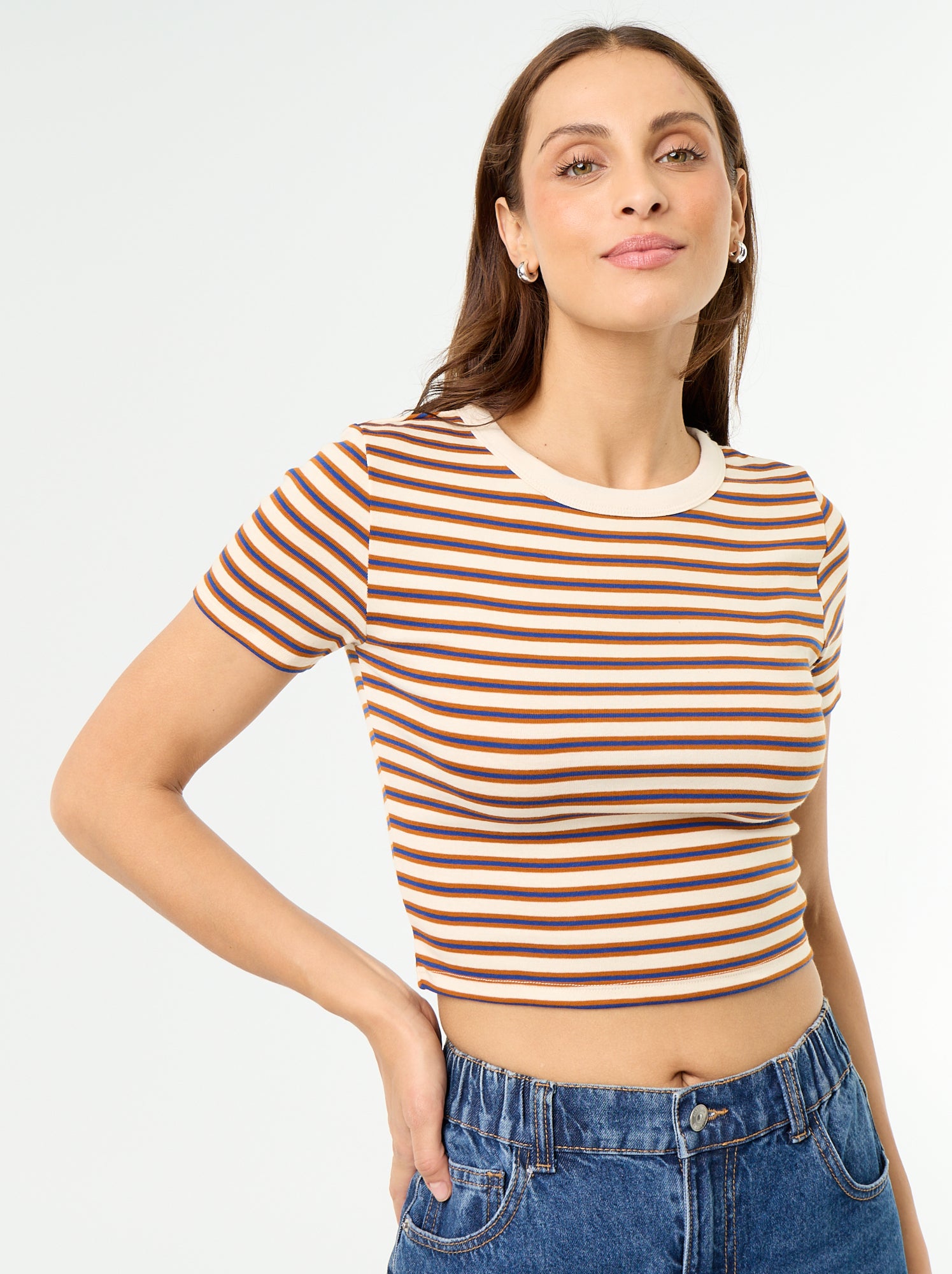 T-shirt imprimé à manches courtes à motif - Blanc (ESQ39_14)