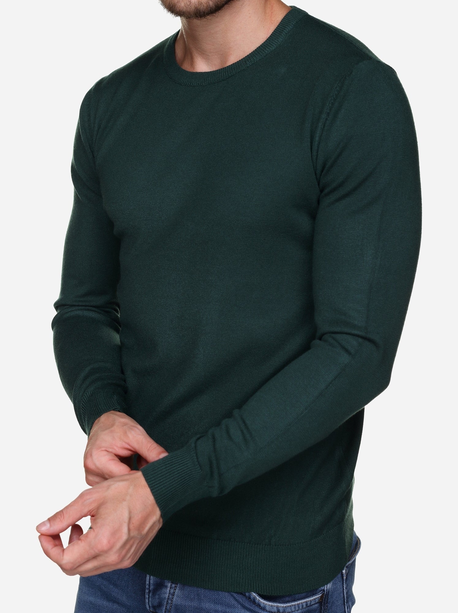 Pull col rond - Kenzarro - Vert foncé