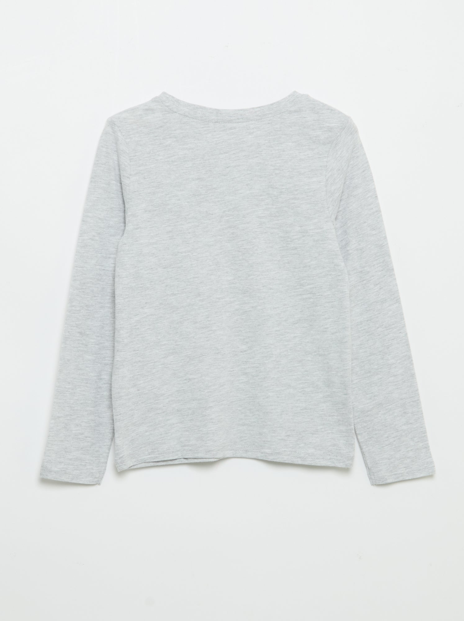 T-shirt manches longues imprimé - Gris (GJB75_5)