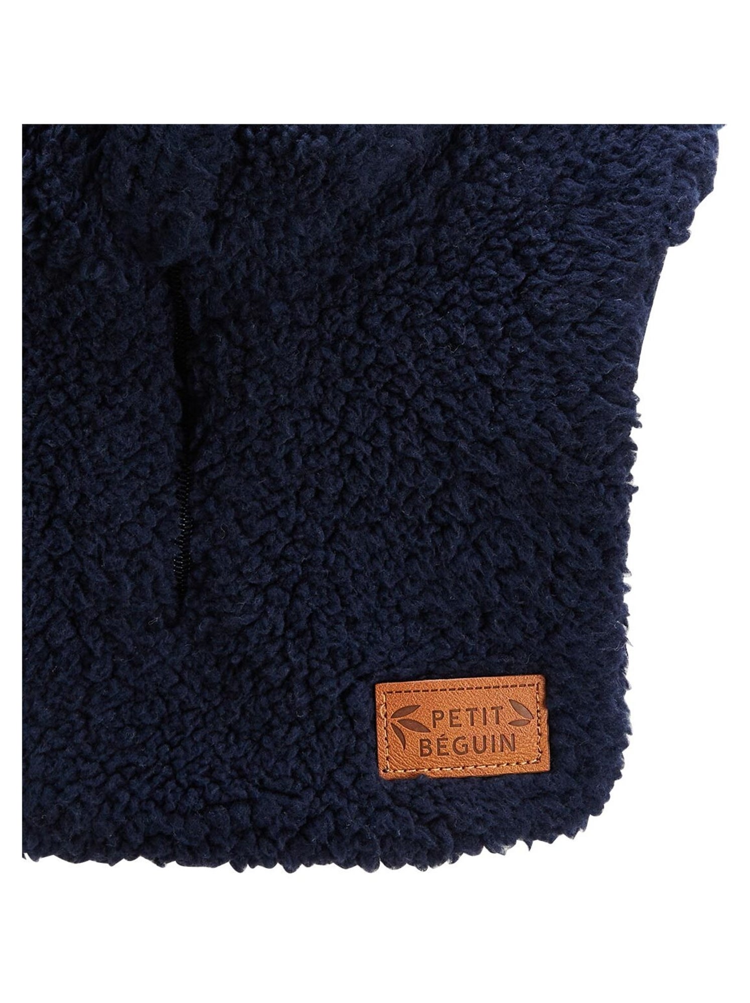 Faux col zippé enfant en sherpa anouk - Bleu