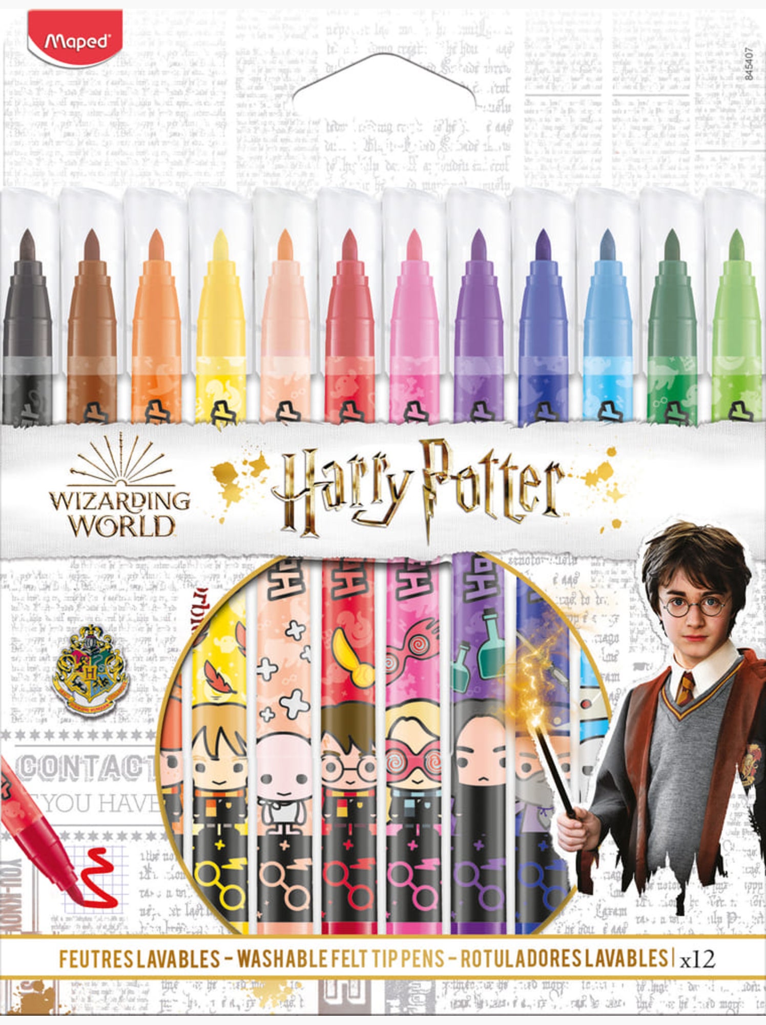 Feutres jungle décorés Harry Potter - Multicolore