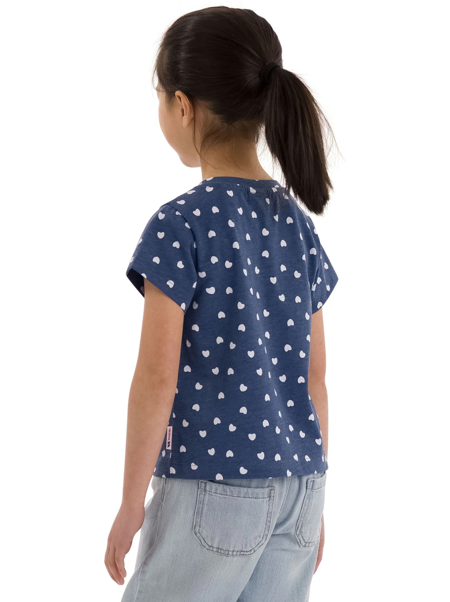 T-shirt motif/style cœurs hira - trespass - Bleu saphir
