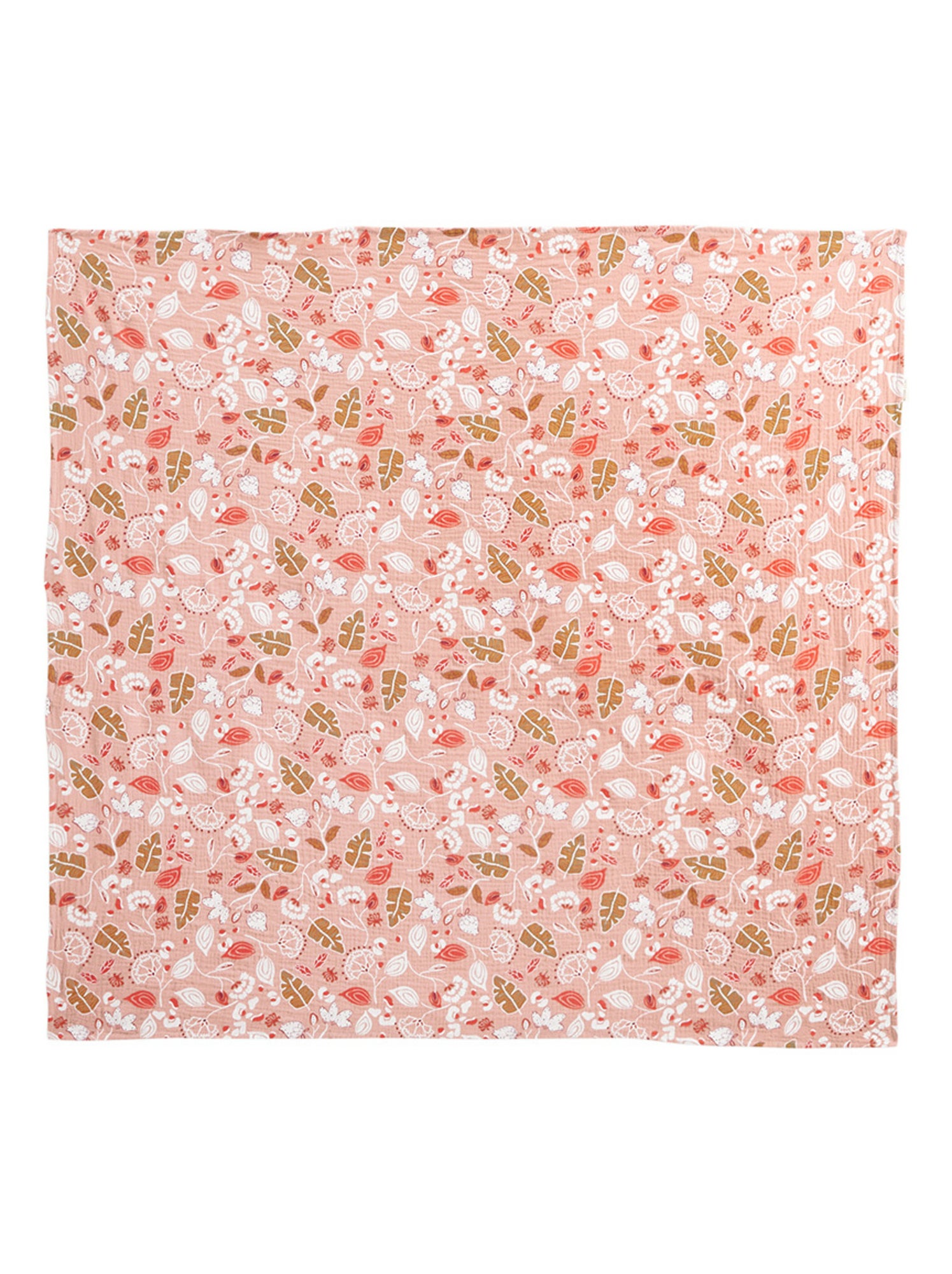 Foulard en gaze de coton mindanao 100 x 100 cm - Rose
