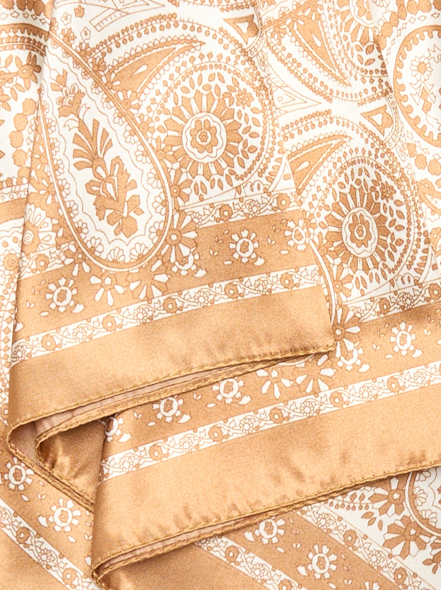 Foulard imprimé 'arabesques' - Marron
