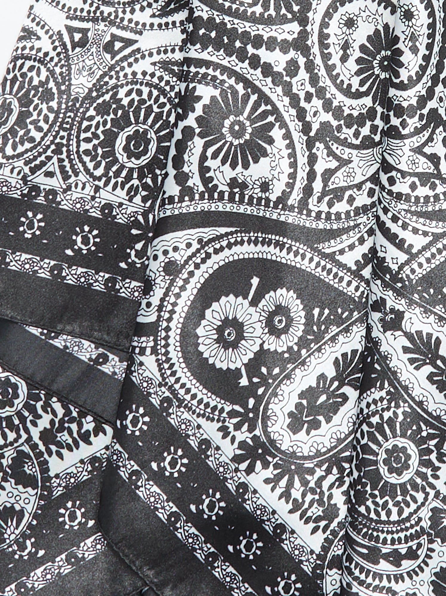 Foulard imprimé 'arabesques' - Noir