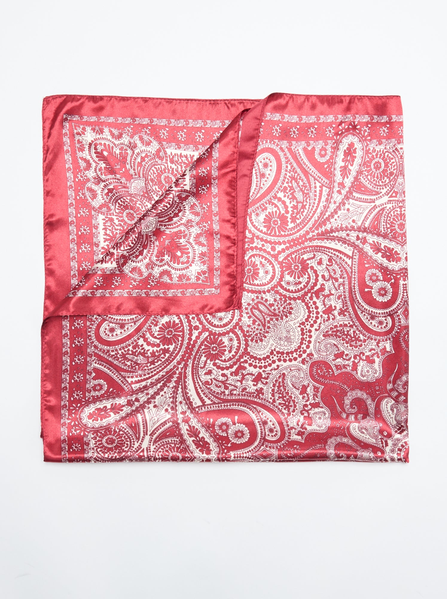 Foulard imprimé 'arabesques' - Rouge