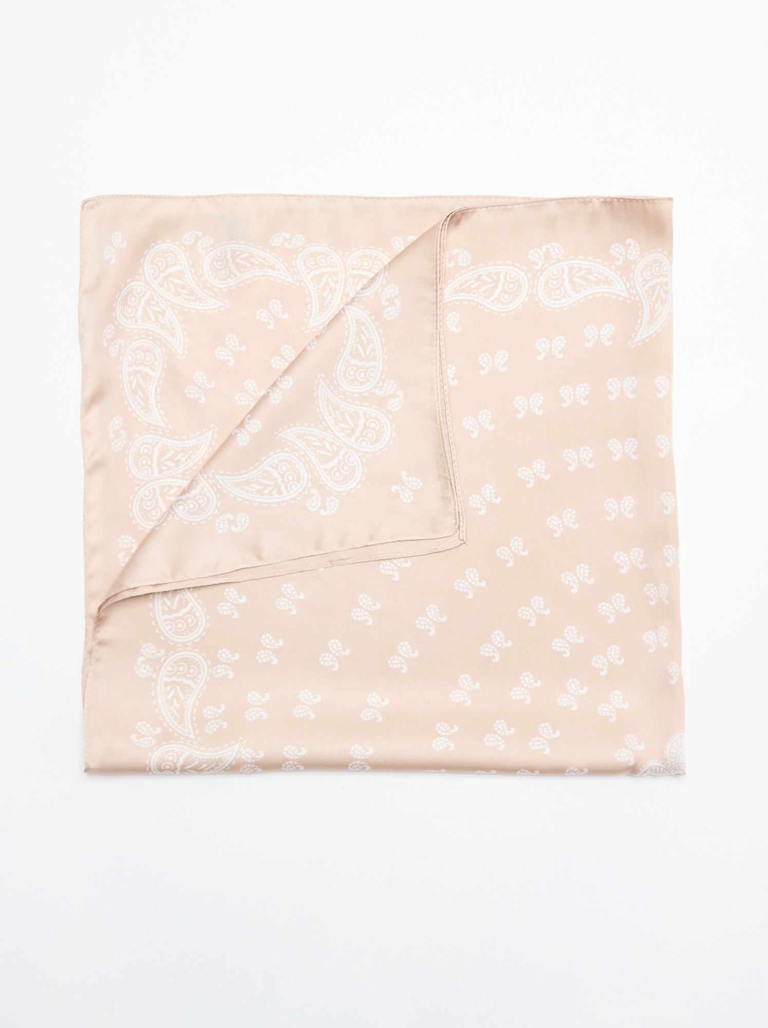 Foulard imprimé 'bandana' - Beige