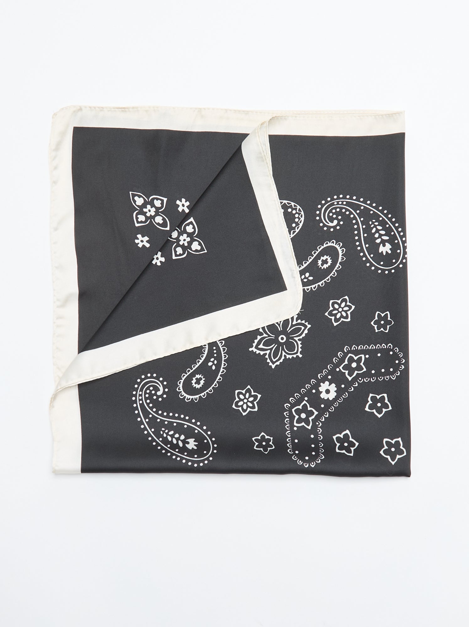 Foulard imprimé 'bandana' - Noir