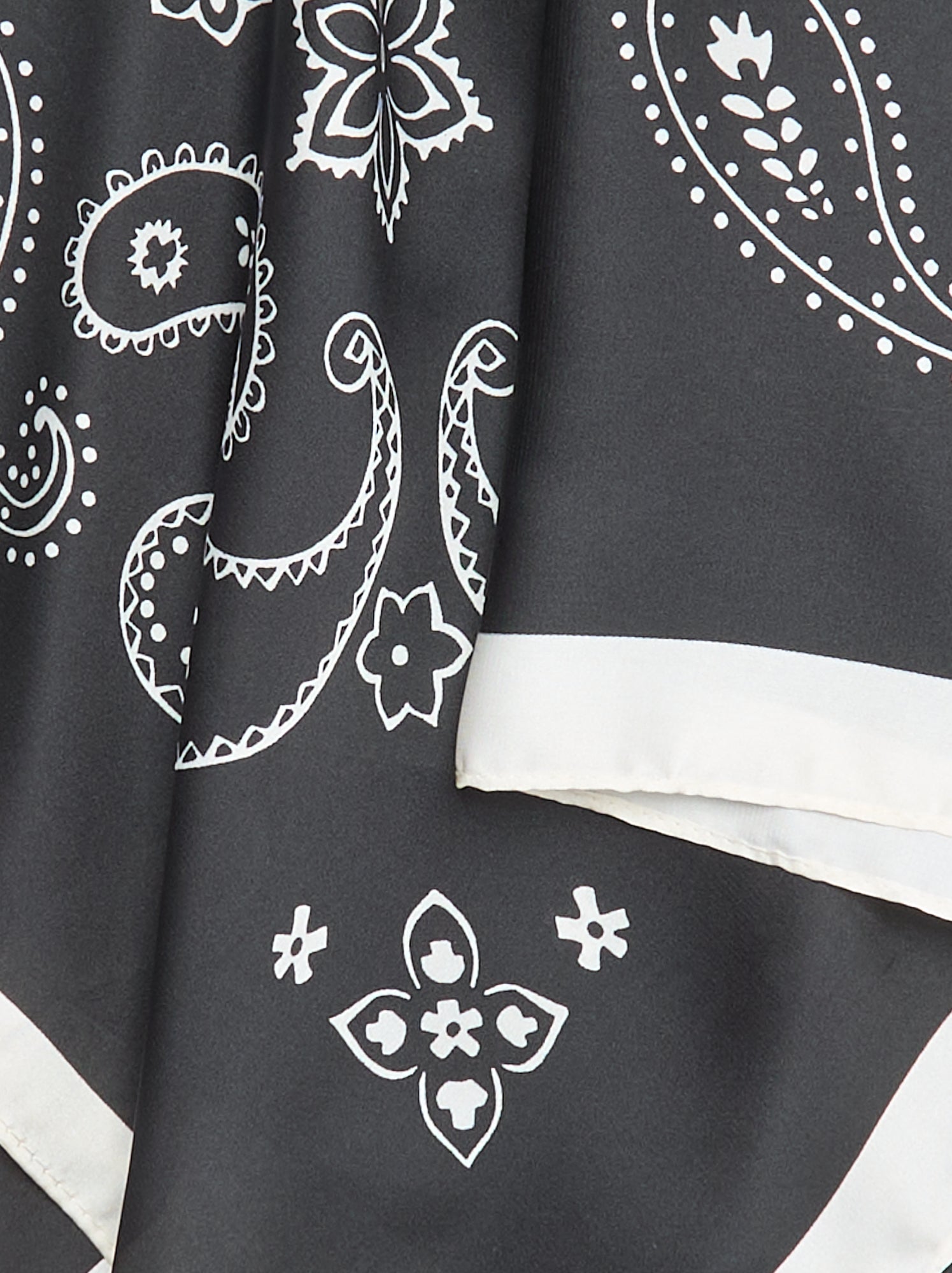 Foulard imprimé 'bandana' - Noir