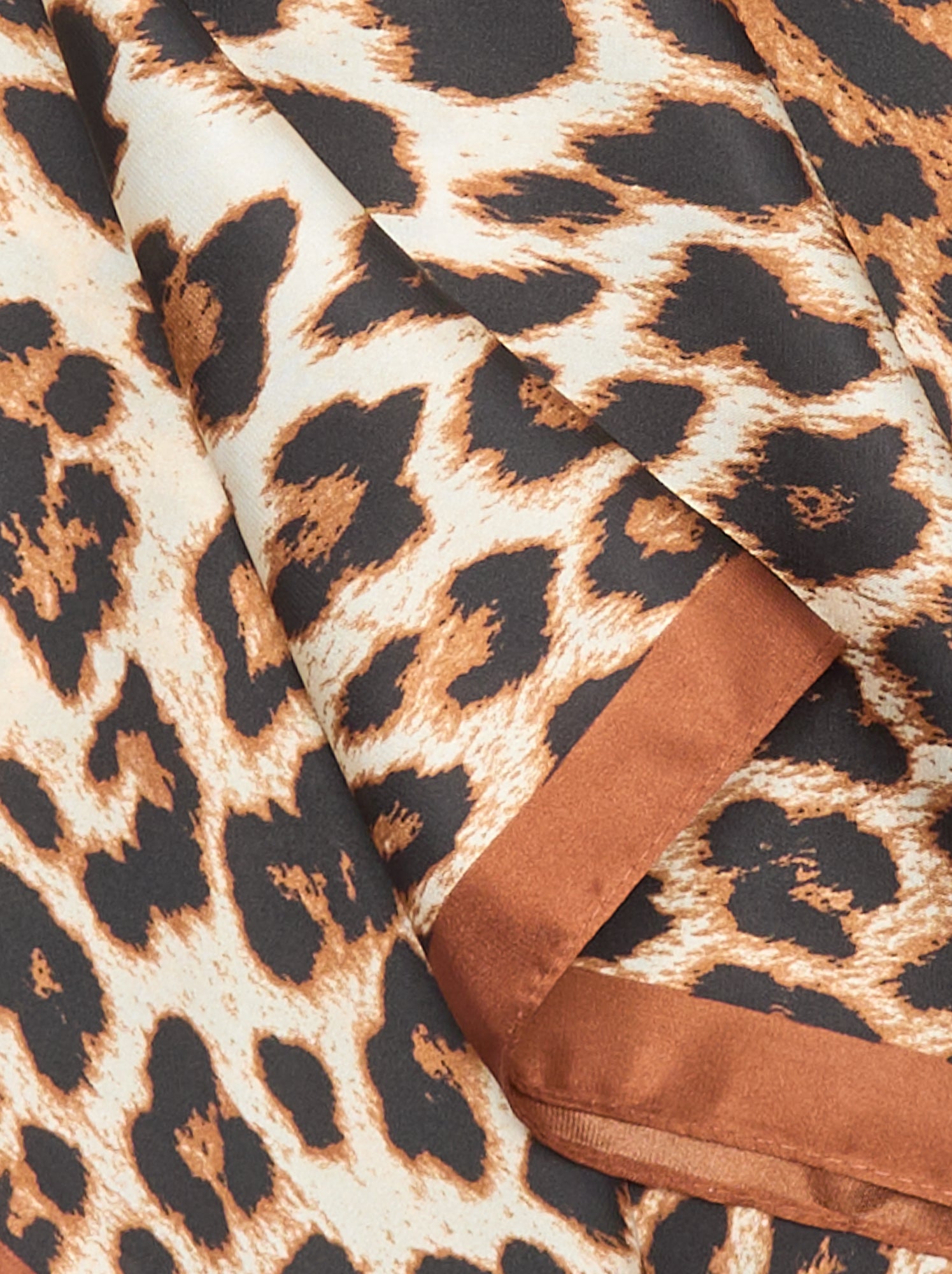 Foulard imprimé 'léopard' - Marron