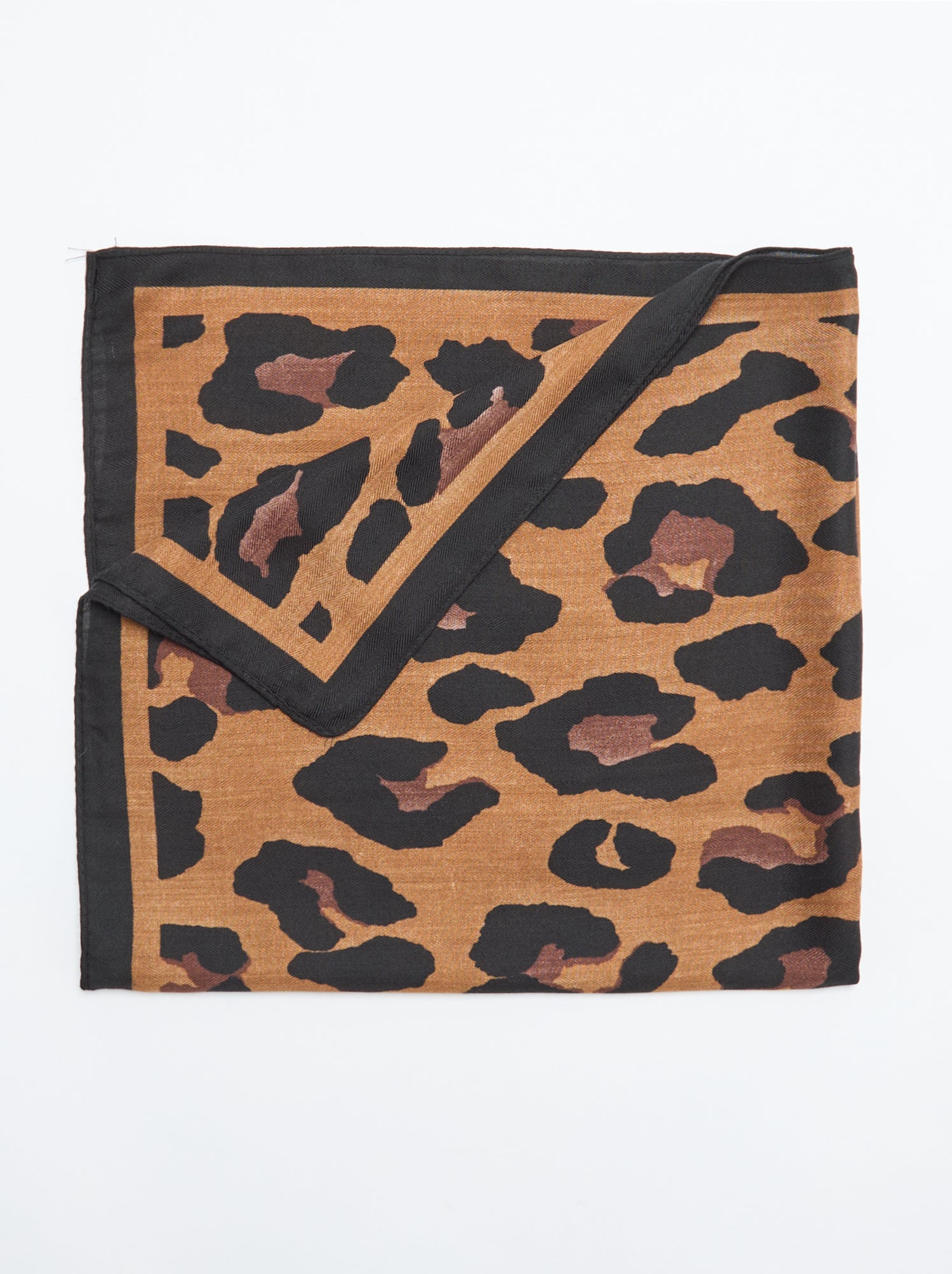 Foulard imprimé 'léopard - Marron