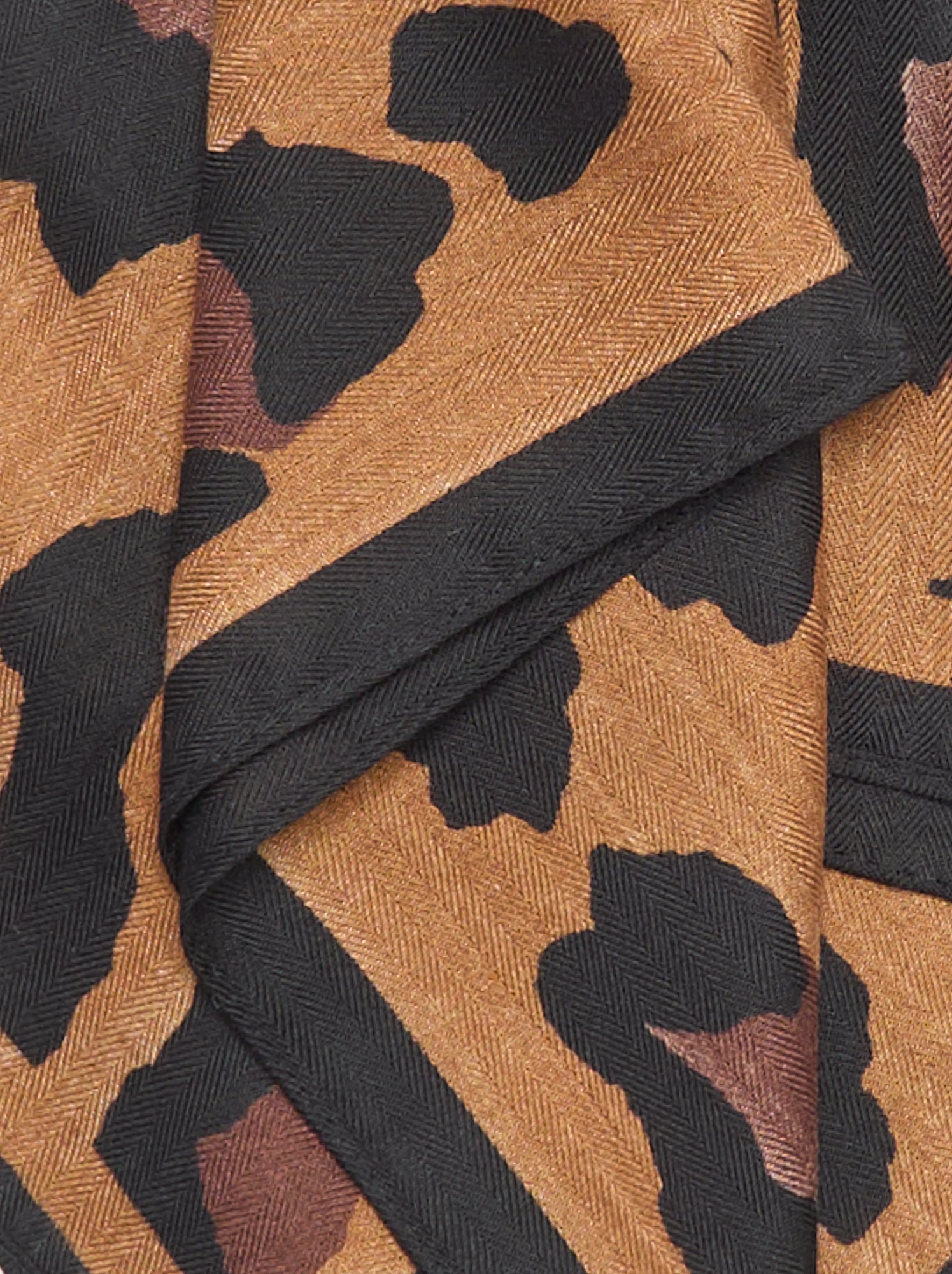 Foulard imprimé 'léopard - Marron