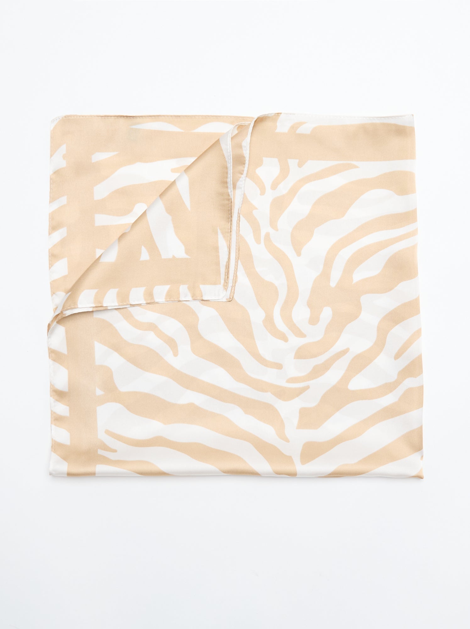 Foulard imprimé 'zèbre' - Beige
