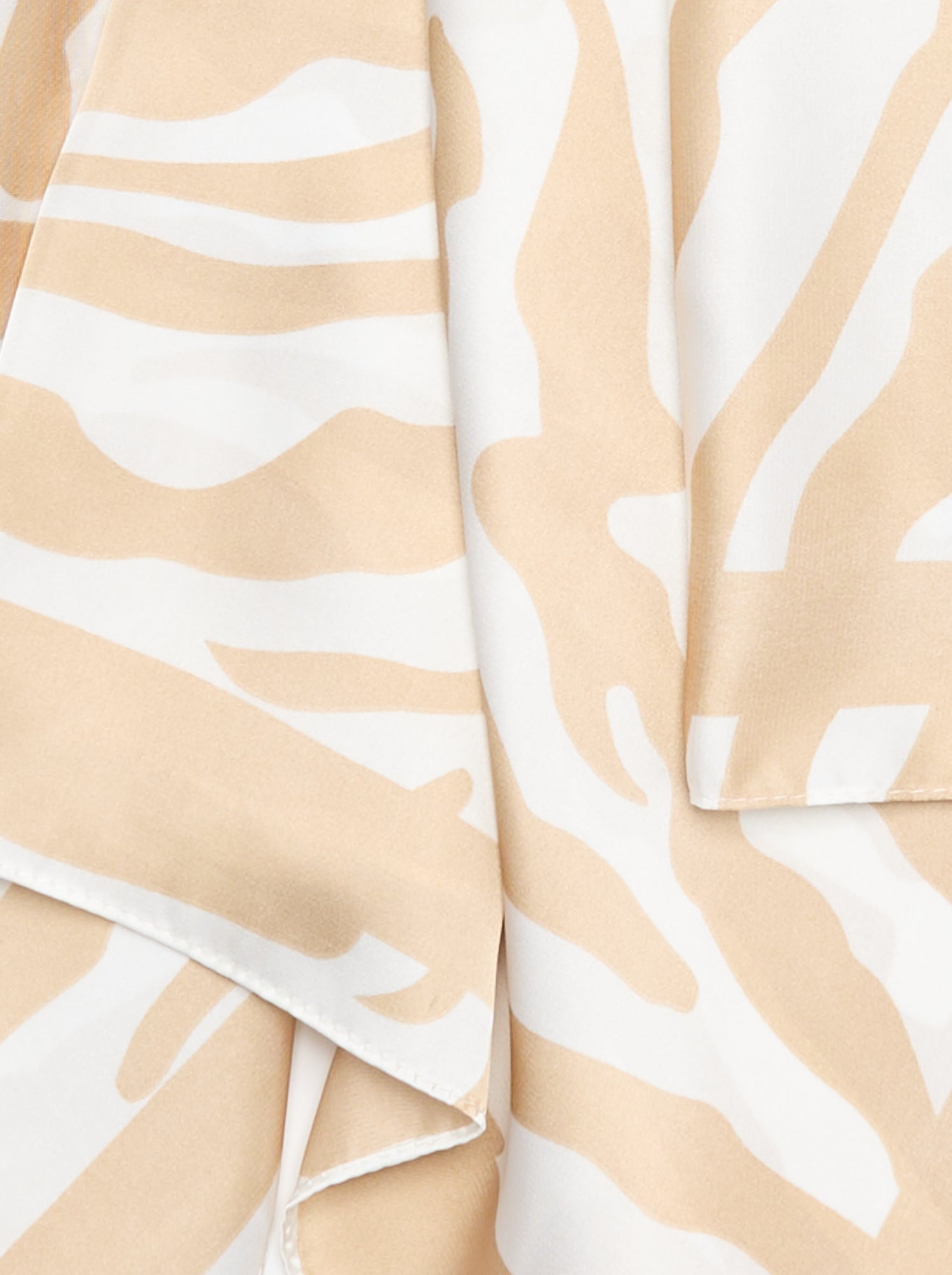Foulard imprimé 'zèbre' - Beige