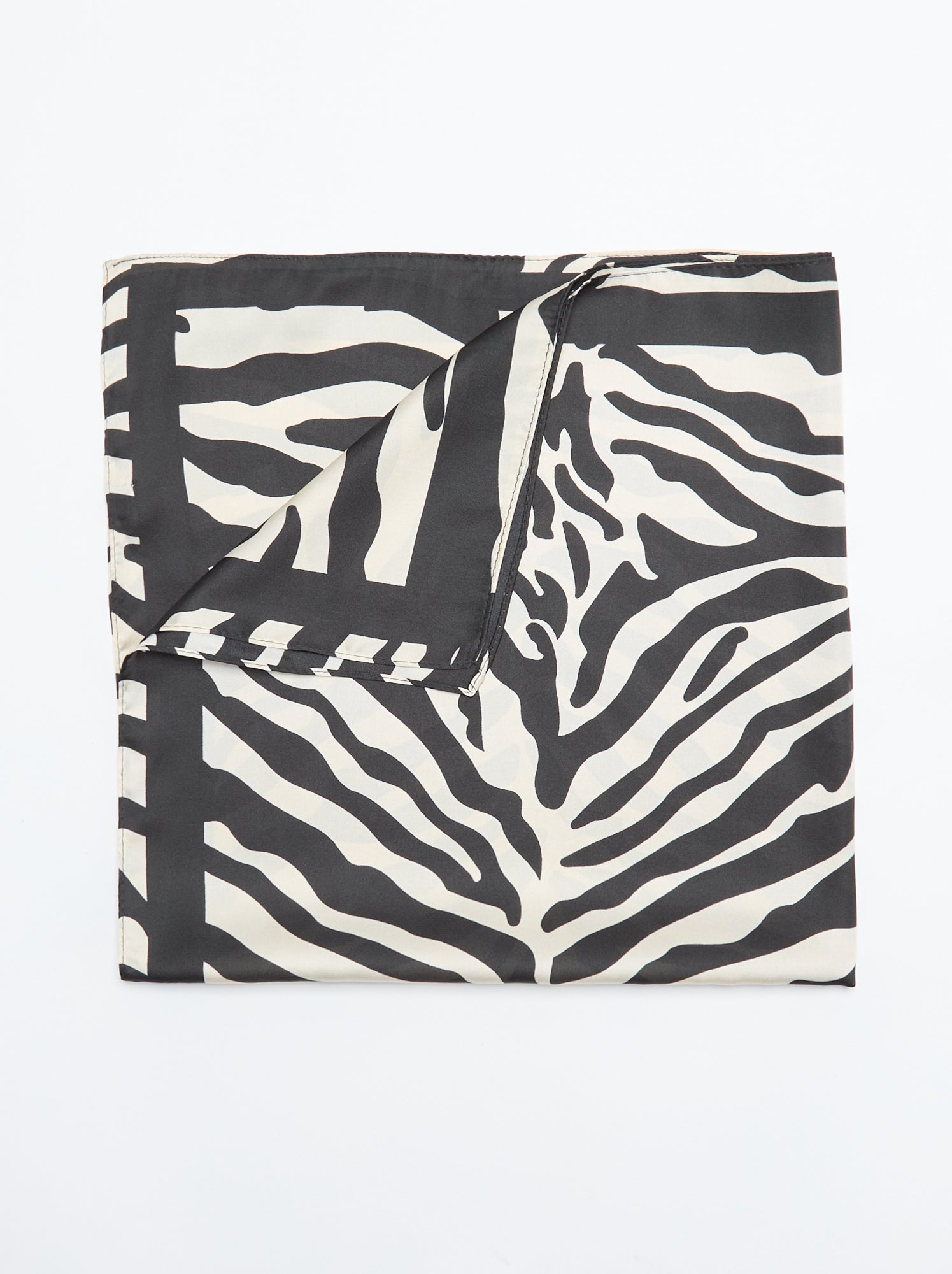 Foulard imprimé 'zèbre' - Noir