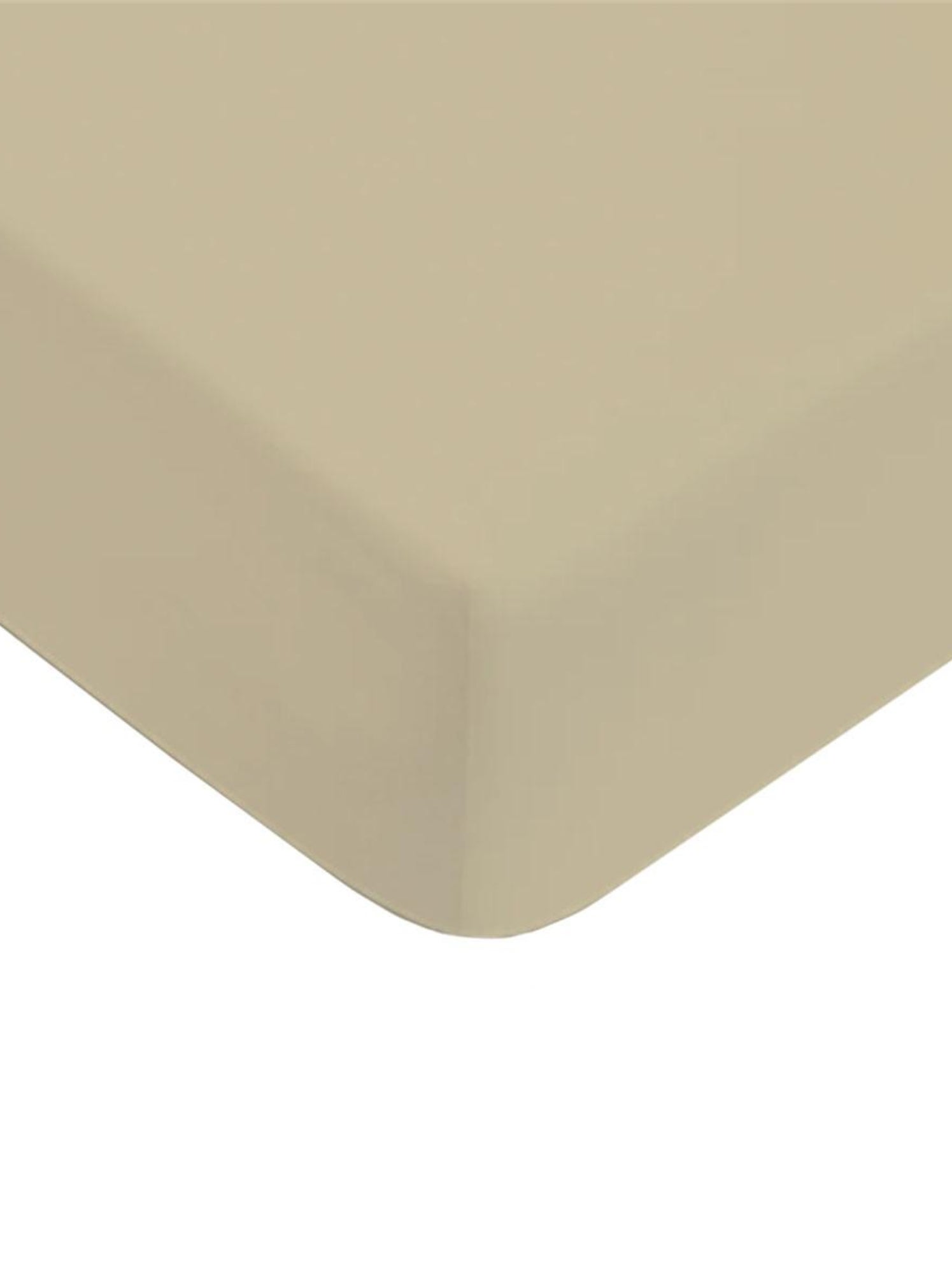Future home - drap housse uni en coton 57 fils - Beige