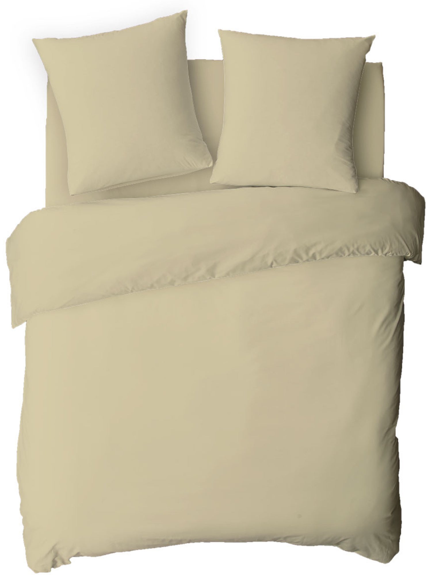 Future home - drap housse uni en coton 57 fils - Beige