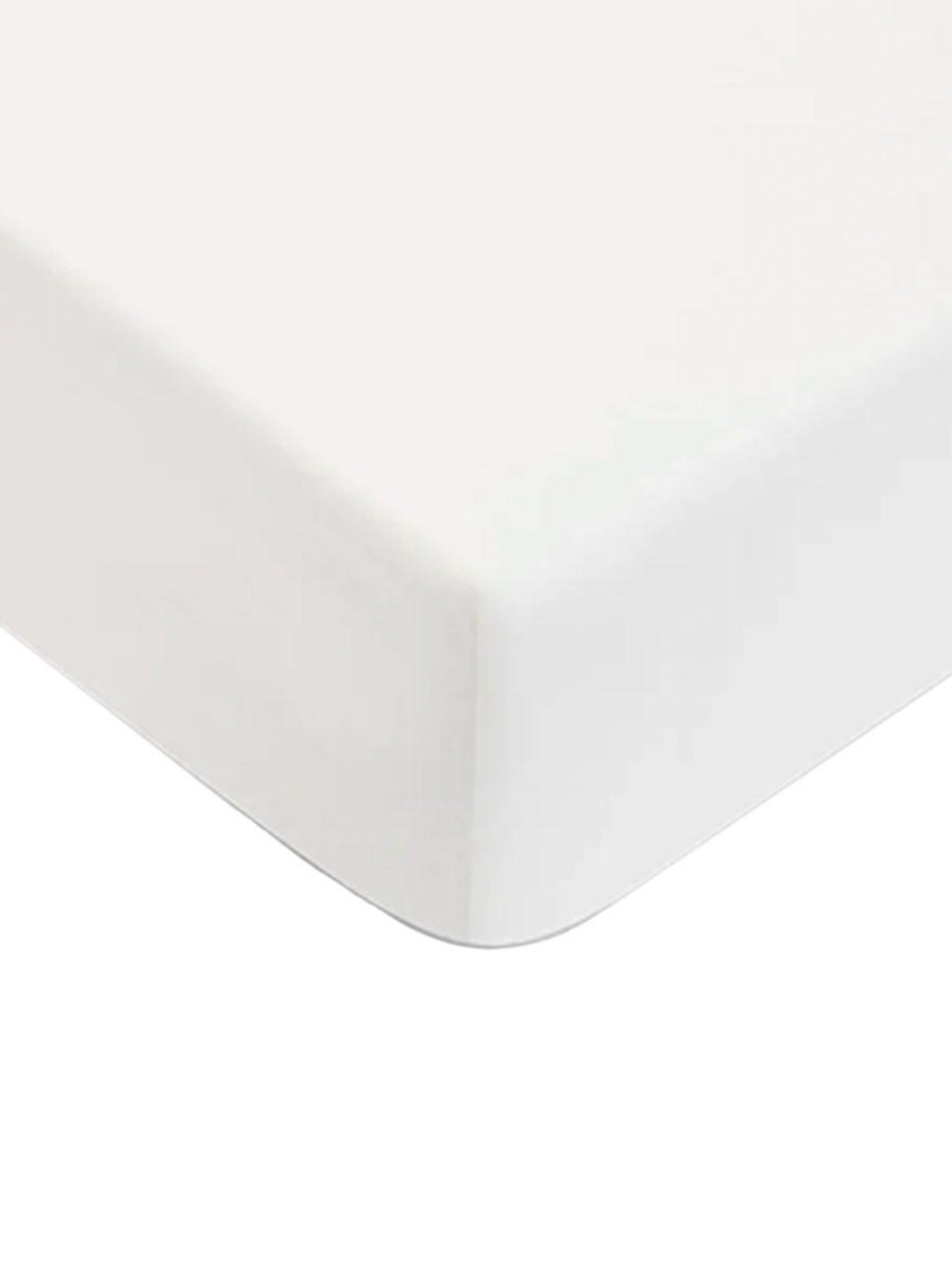 Future home - drap housse uni en coton 57 fils - Blanc