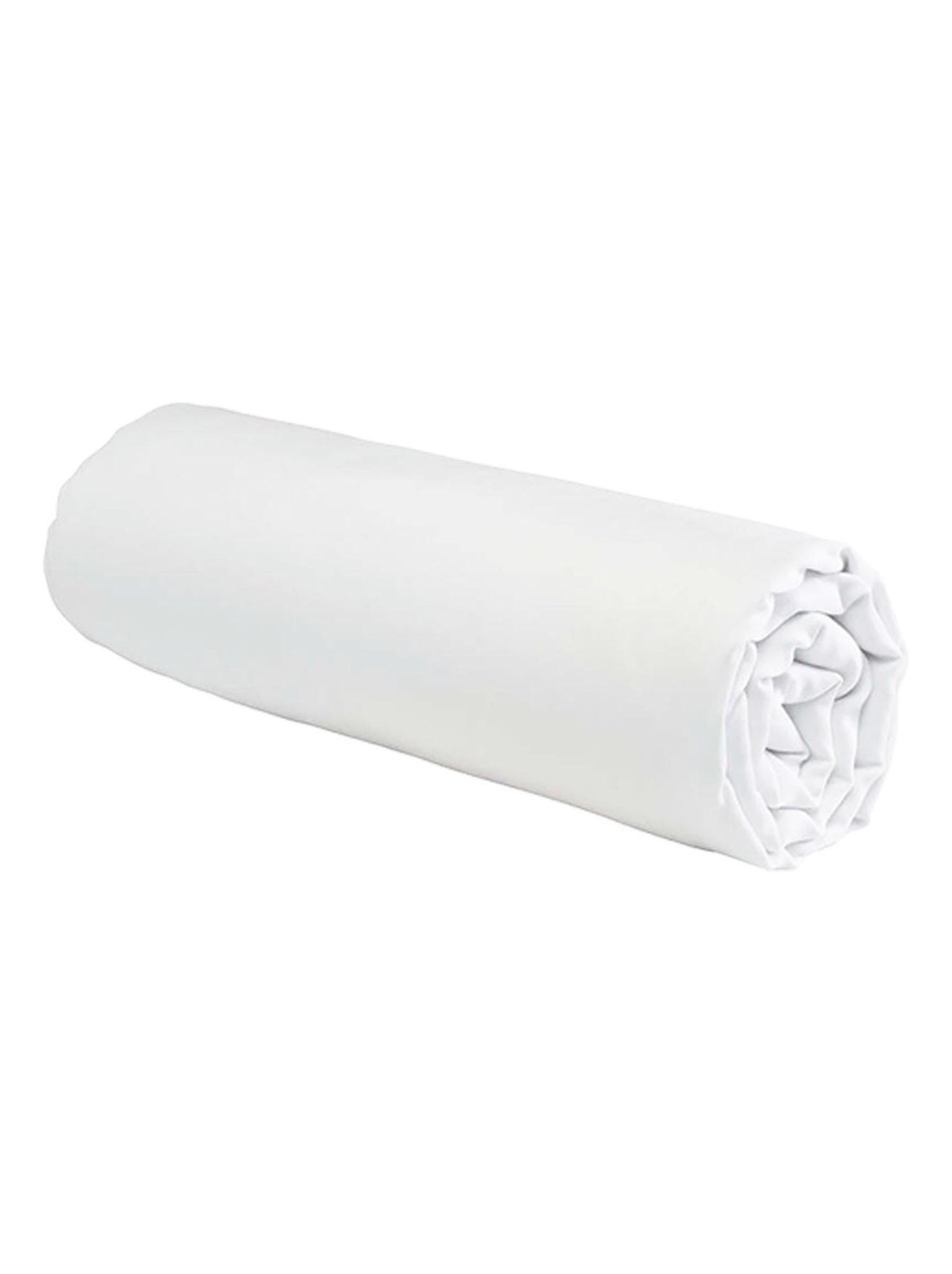Future home - drap housse uni en coton 57 fils - Blanc