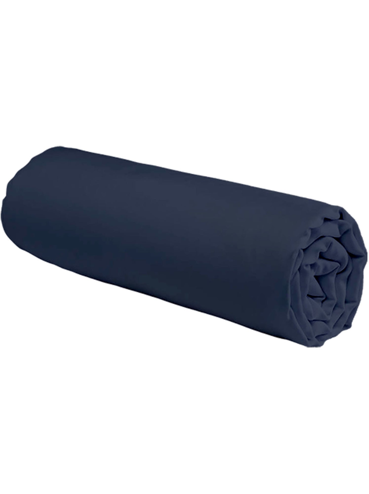 Future home - drap housse uni en coton 57 fils - Bleu encre