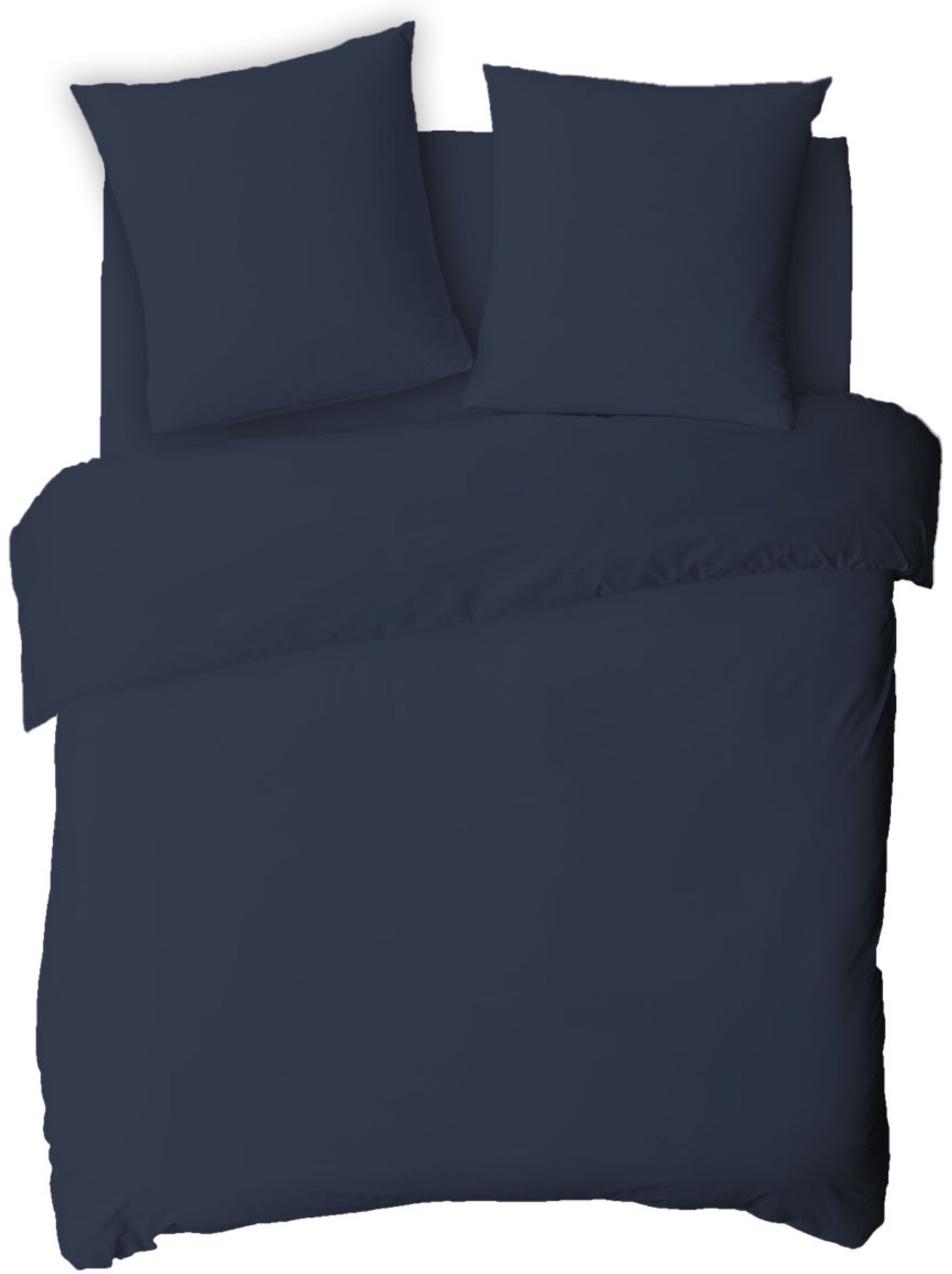 Future home - drap housse uni en coton 57 fils - Bleu encre