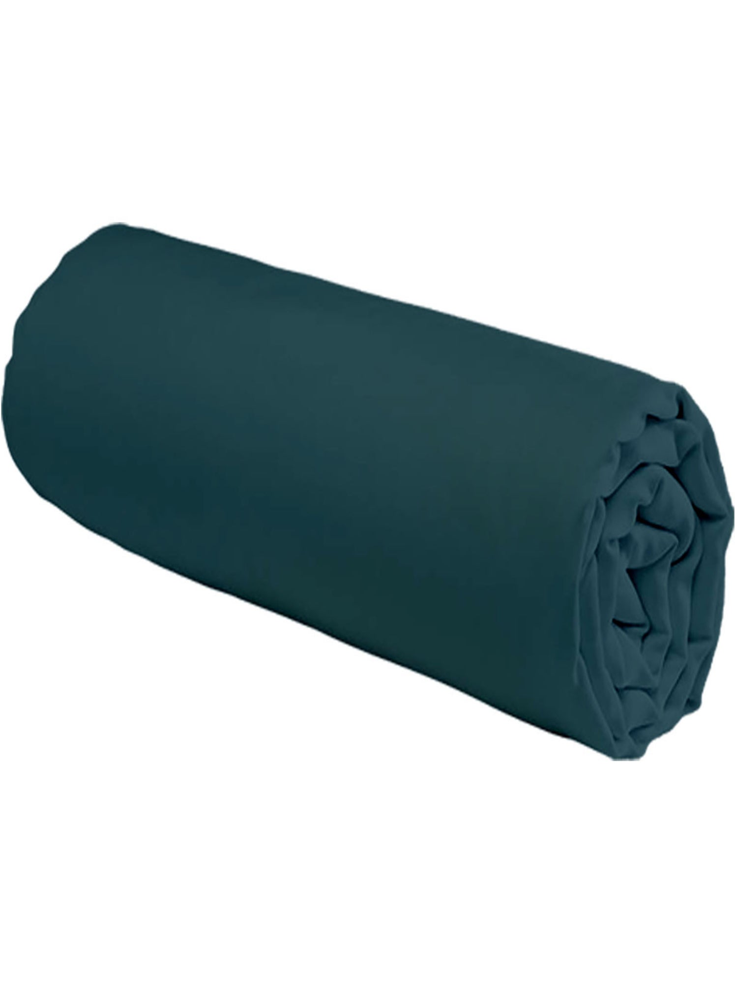 Future home - drap housse uni en coton 57 fils - Bleu pétrole