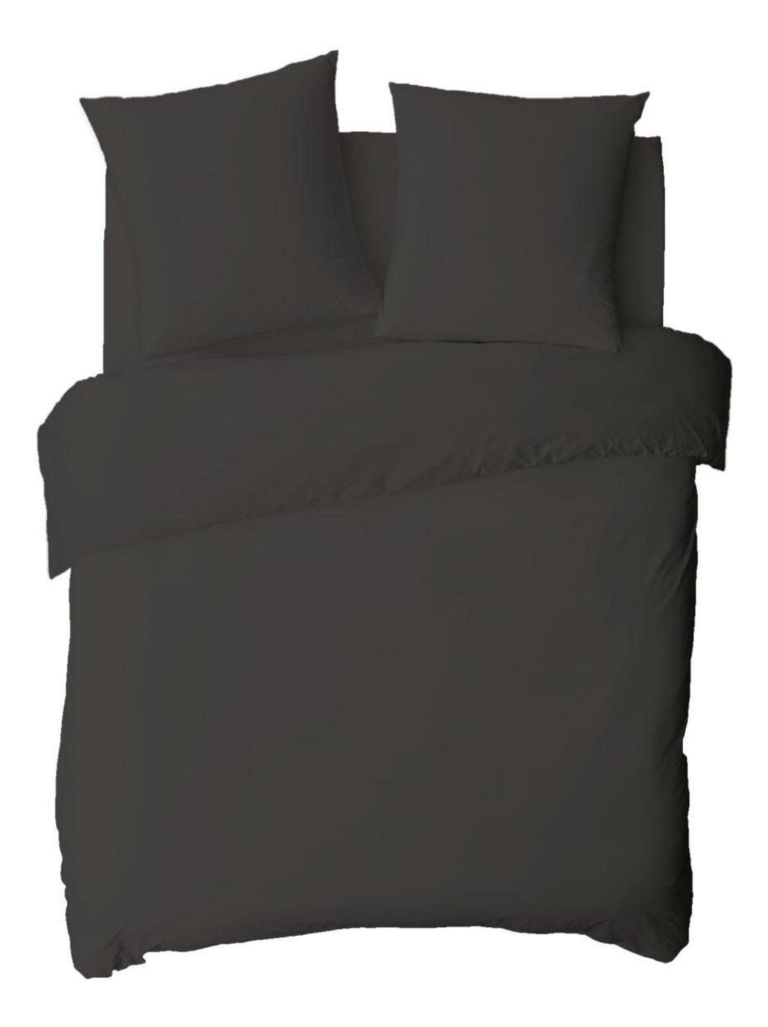 Future home - drap housse uni en coton 57 fils - gris anthracite