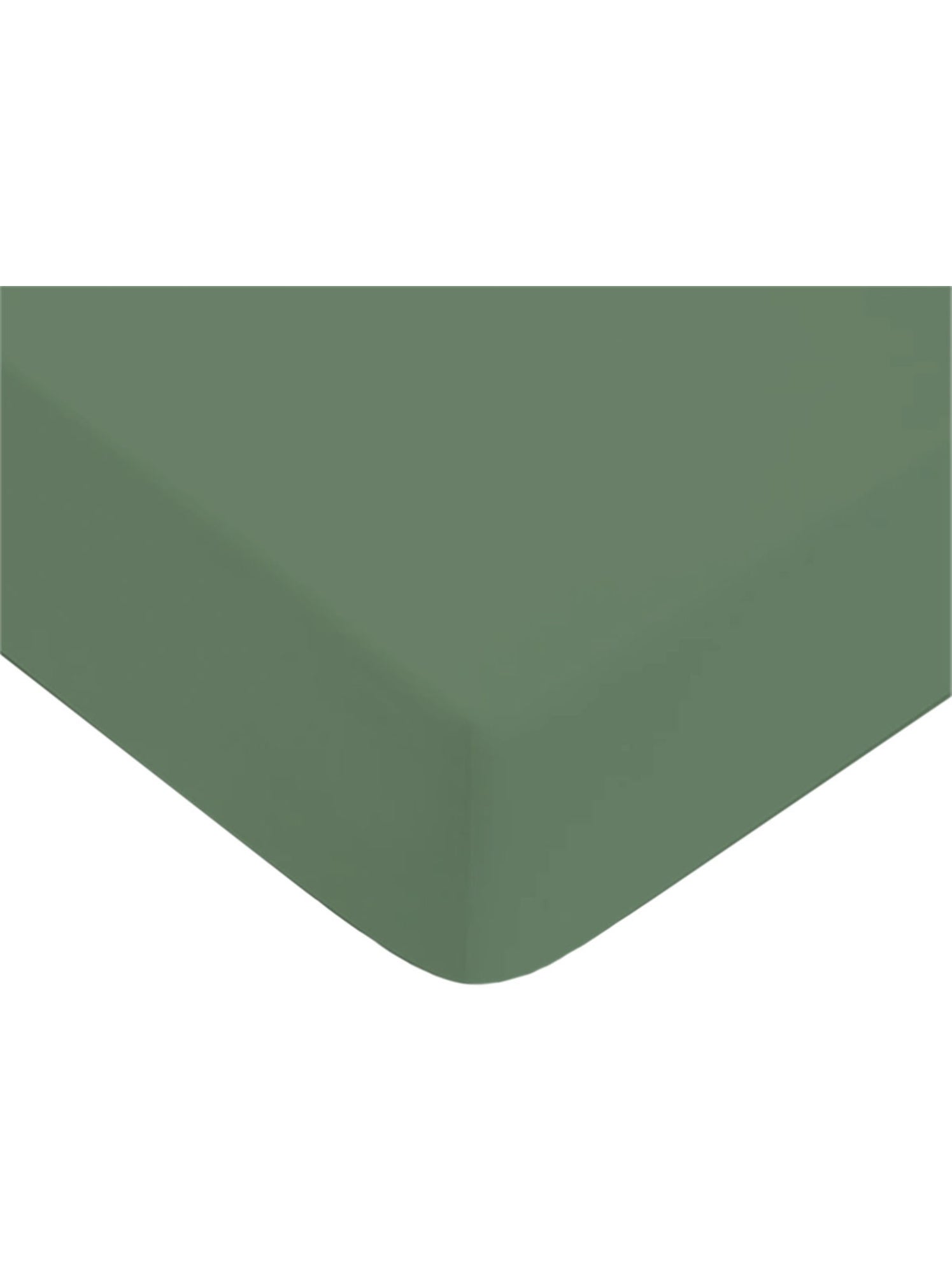 Future home - drap housse uni en coton 57 fils - Vert de gris