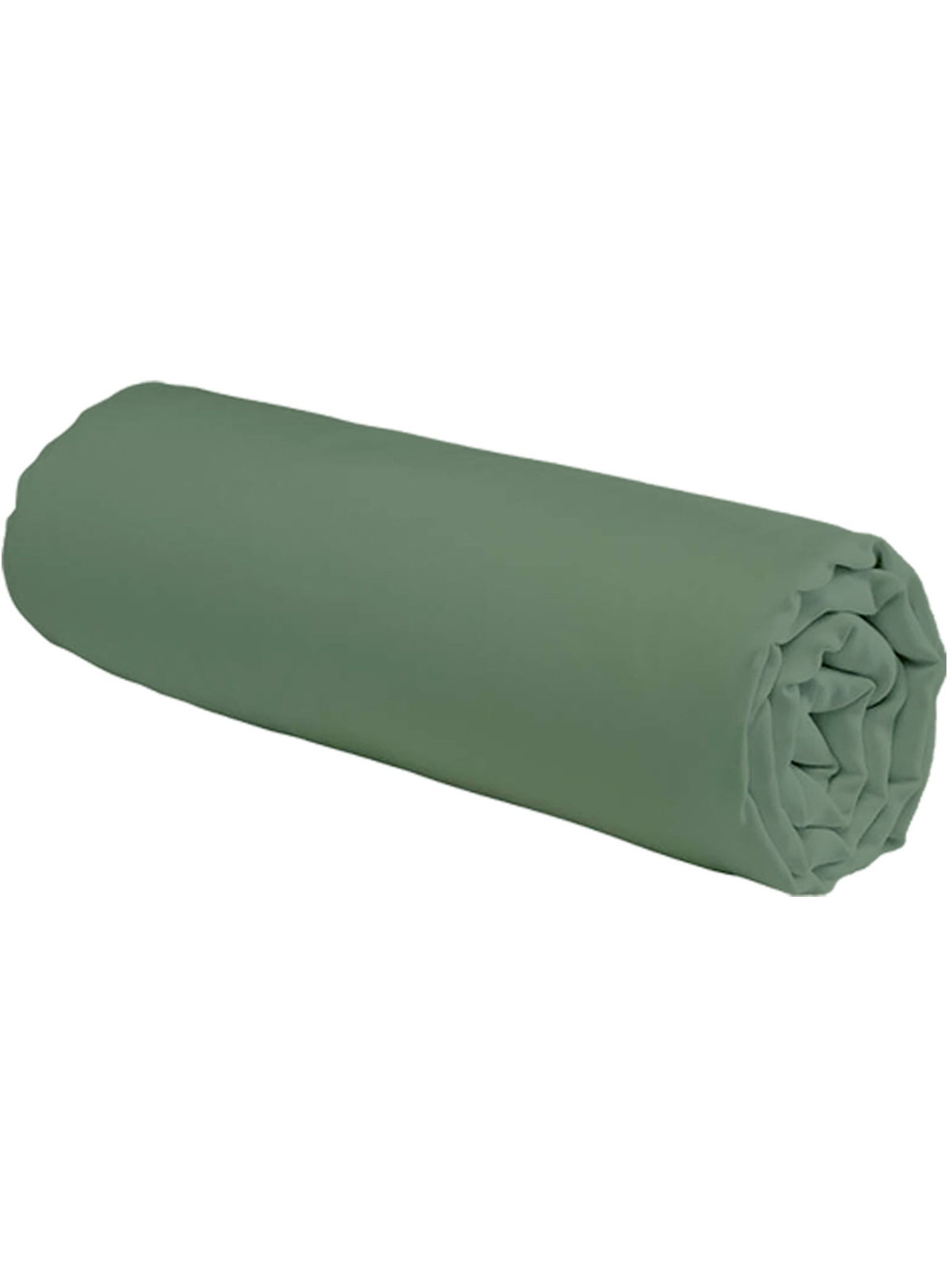 Future home - drap housse uni en coton 57 fils - Vert de gris