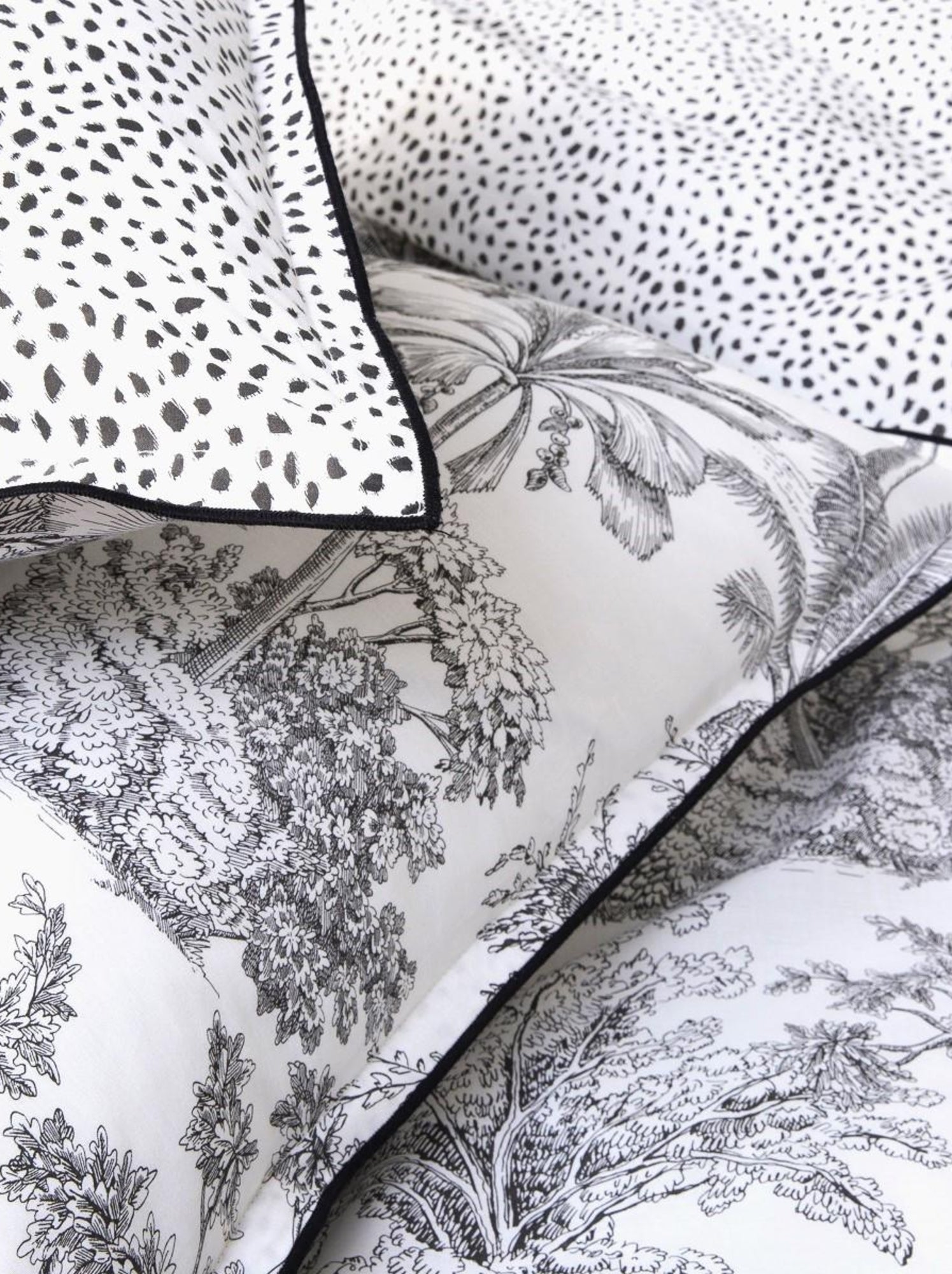 Future home - parure de lit 2 personnes en coton 57 fils imprimé blanc - Blanc
