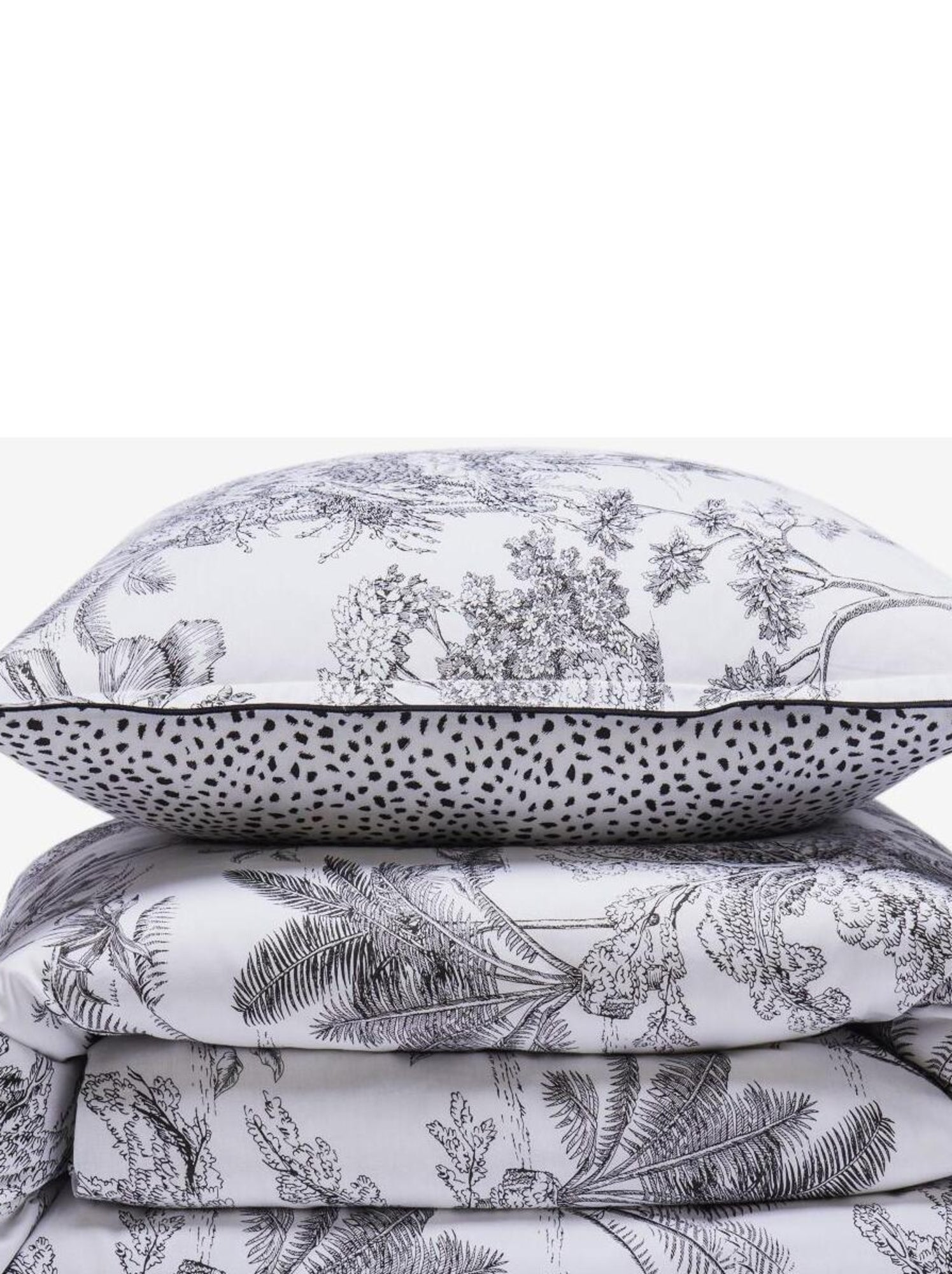 Future home - parure de lit 2 personnes en coton 57 fils imprimé blanc - Blanc