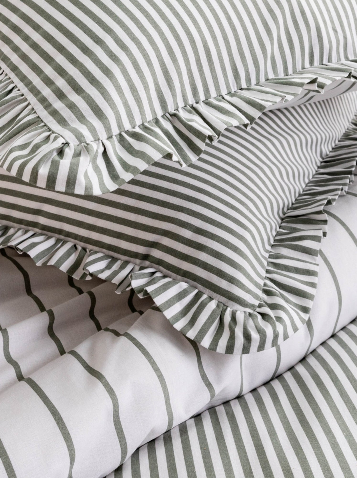 Future home - parure de lit 2 personnes en coton 57 fils imprimé blanc - Vert