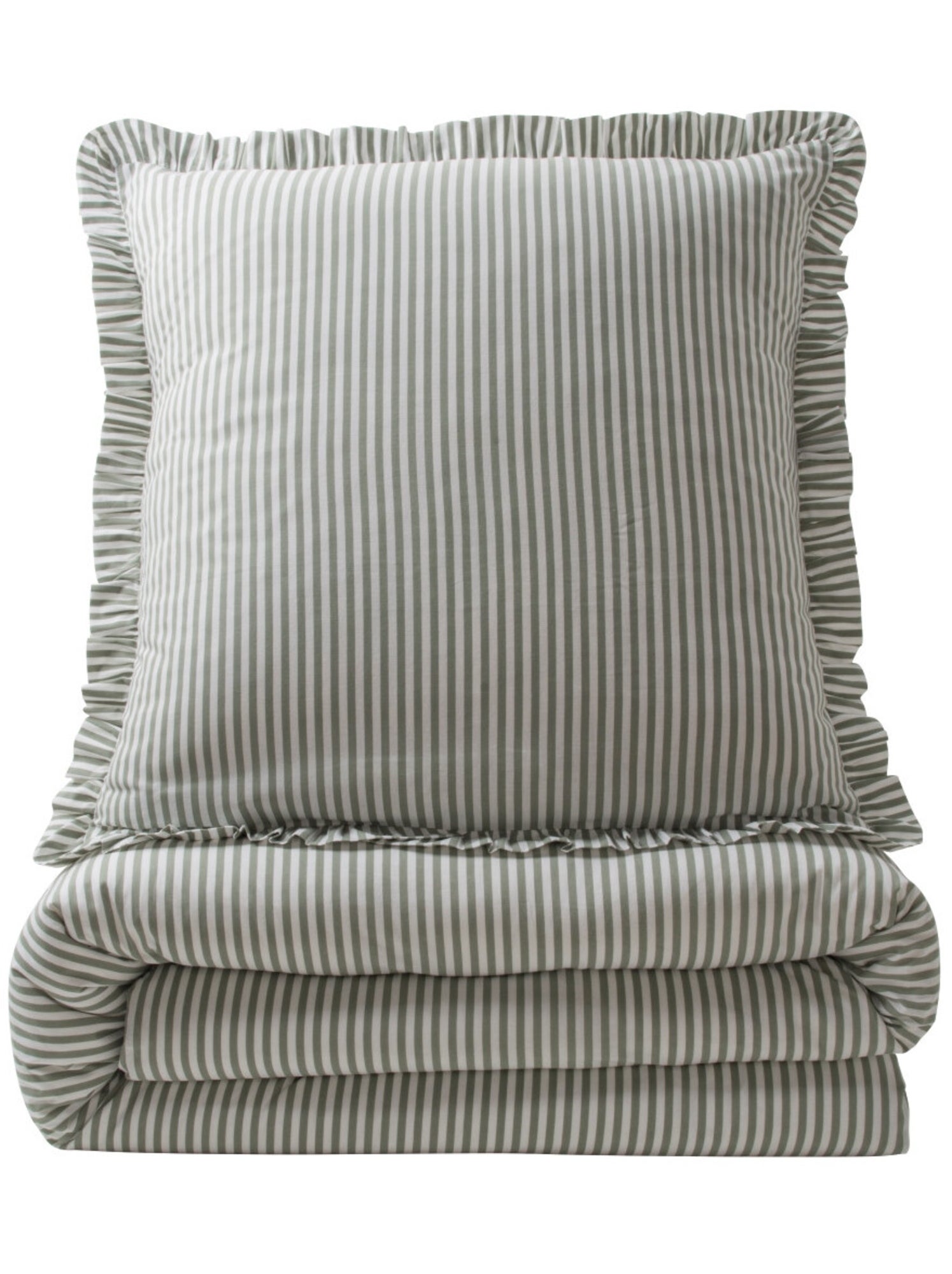 Future home - parure de lit 2 personnes en coton 57 fils imprimé blanc - Vert