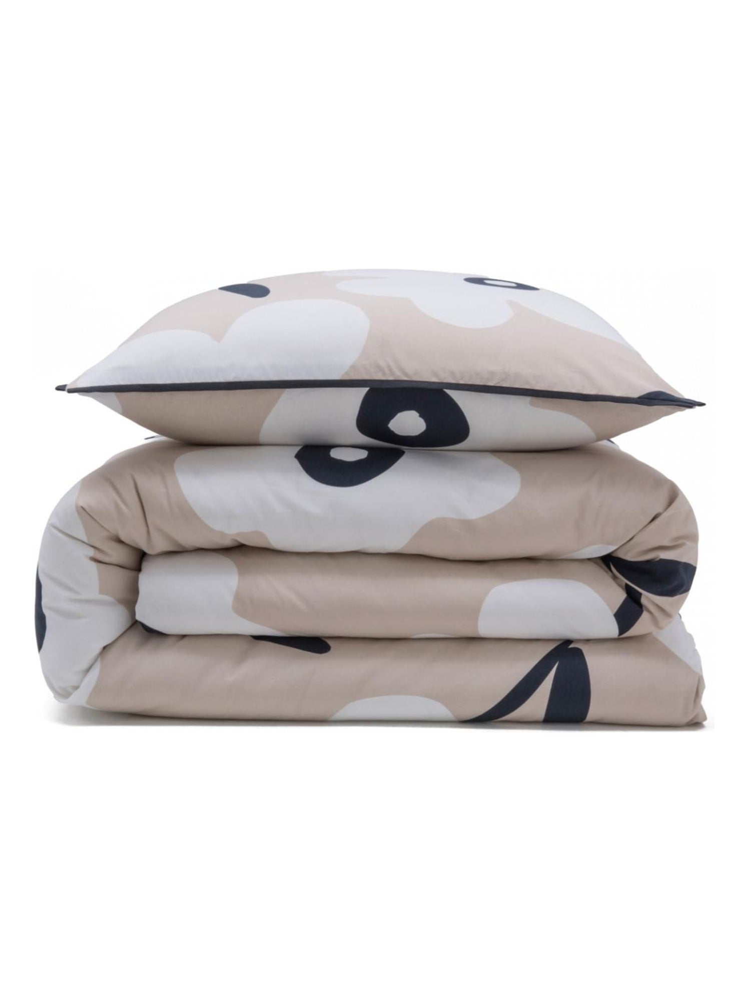 Future home - parure de lit 2 personnes fleur en coton - Beige