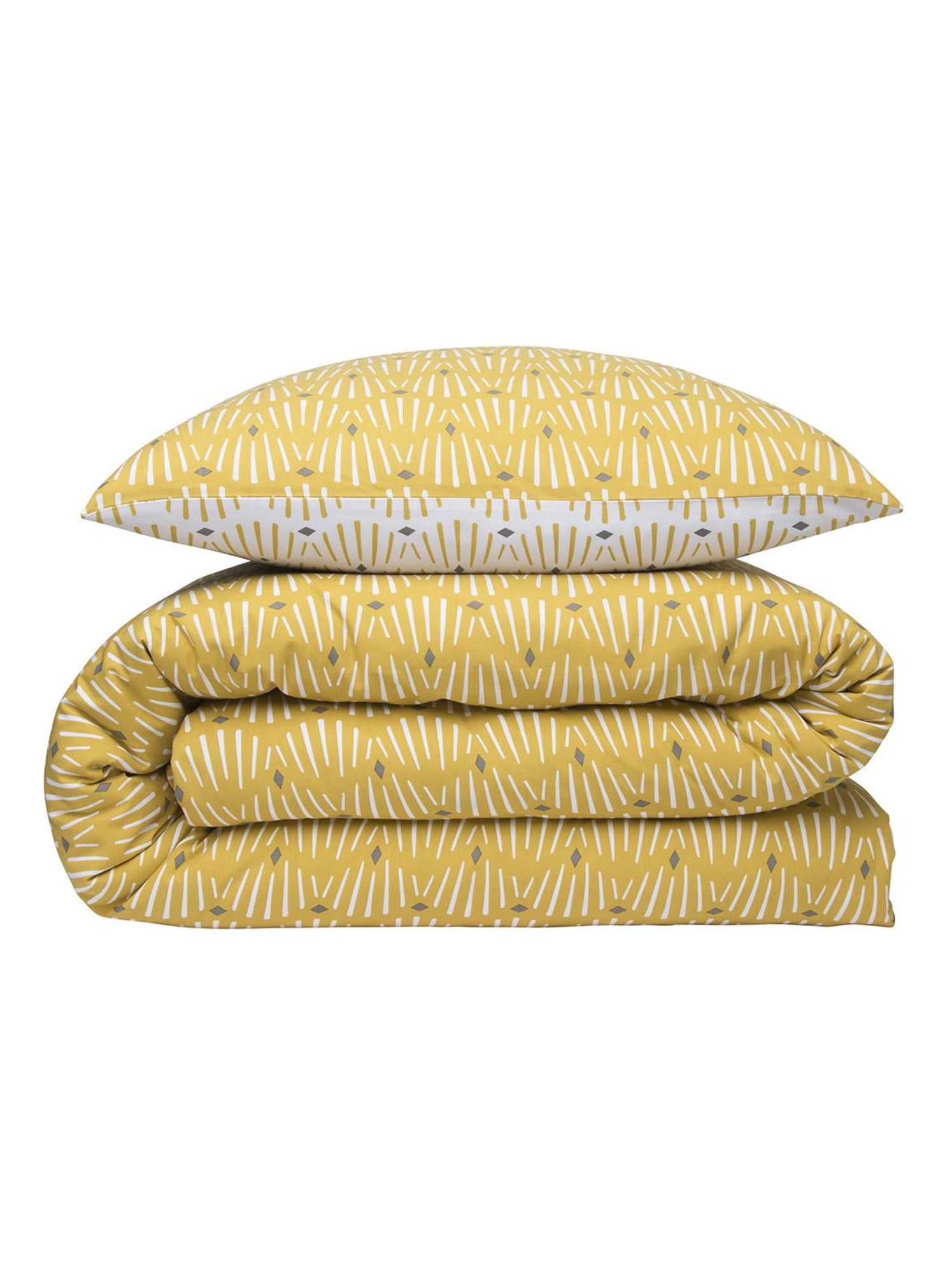 Future home - parure de lit 2 personnes réversible en polycoton - Jaune