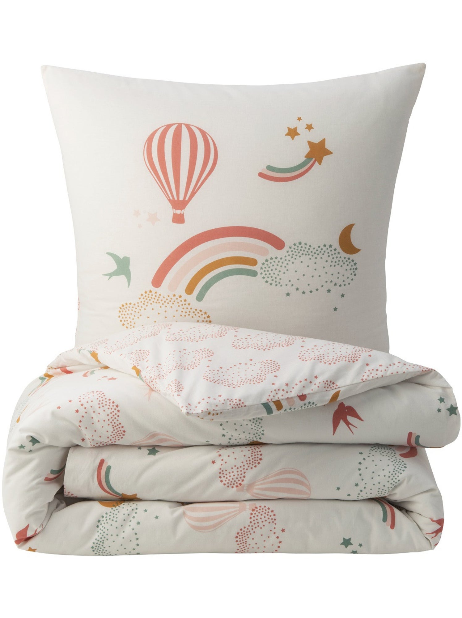 Future home - parure de lit enfant en coton imprimé arc-en-ciel - Blanc