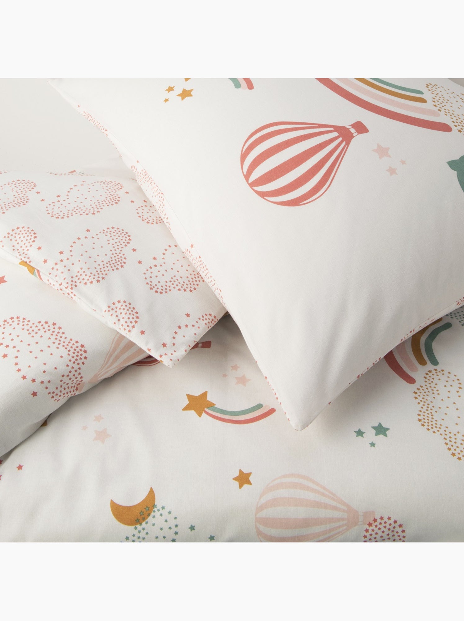Future home - parure de lit enfant en coton imprimé arc-en-ciel - Blanc