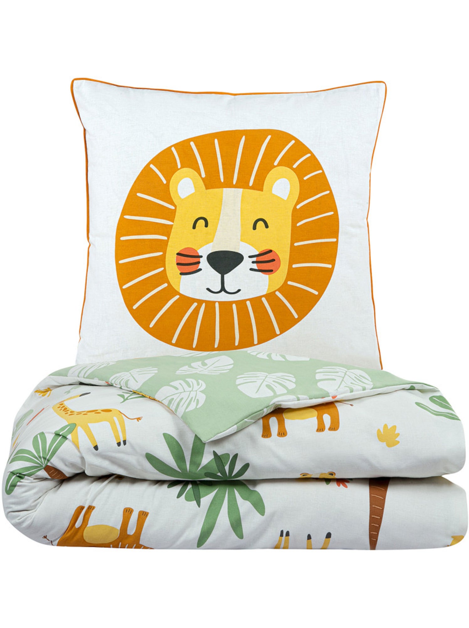 Future home - parure de lit enfant lion jungle réversible - Blanc