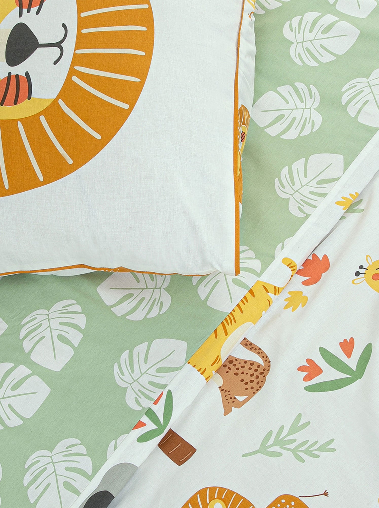 Future home - parure de lit enfant lion jungle réversible - Blanc