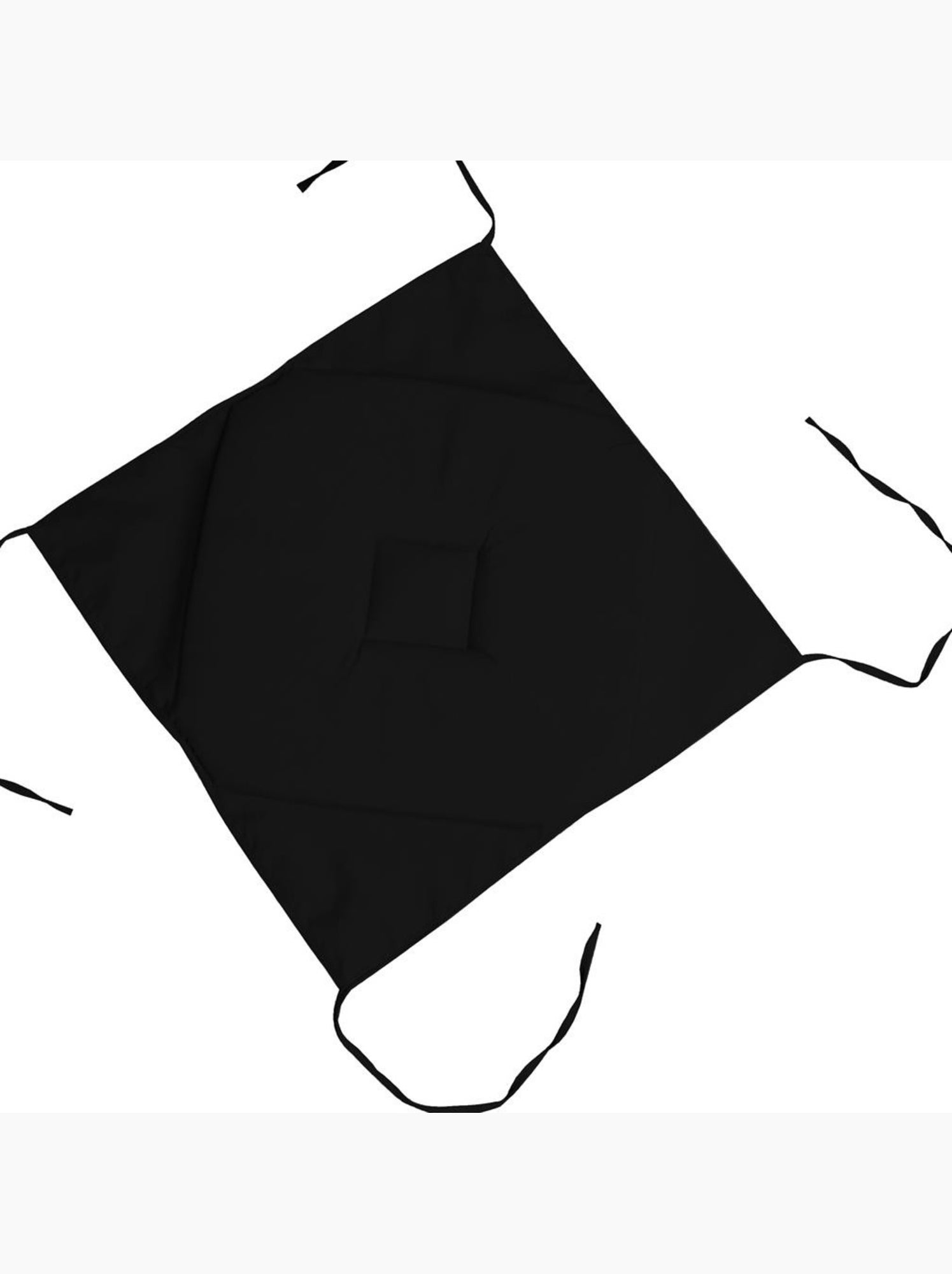 Galette de chaise 4 rabats collection nelsen - Noir