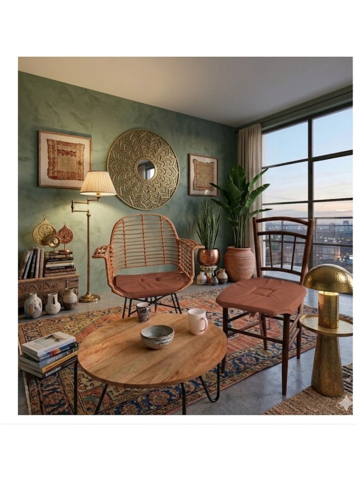 Galette de chaise 4 rabats collection nelsen - Terracotta