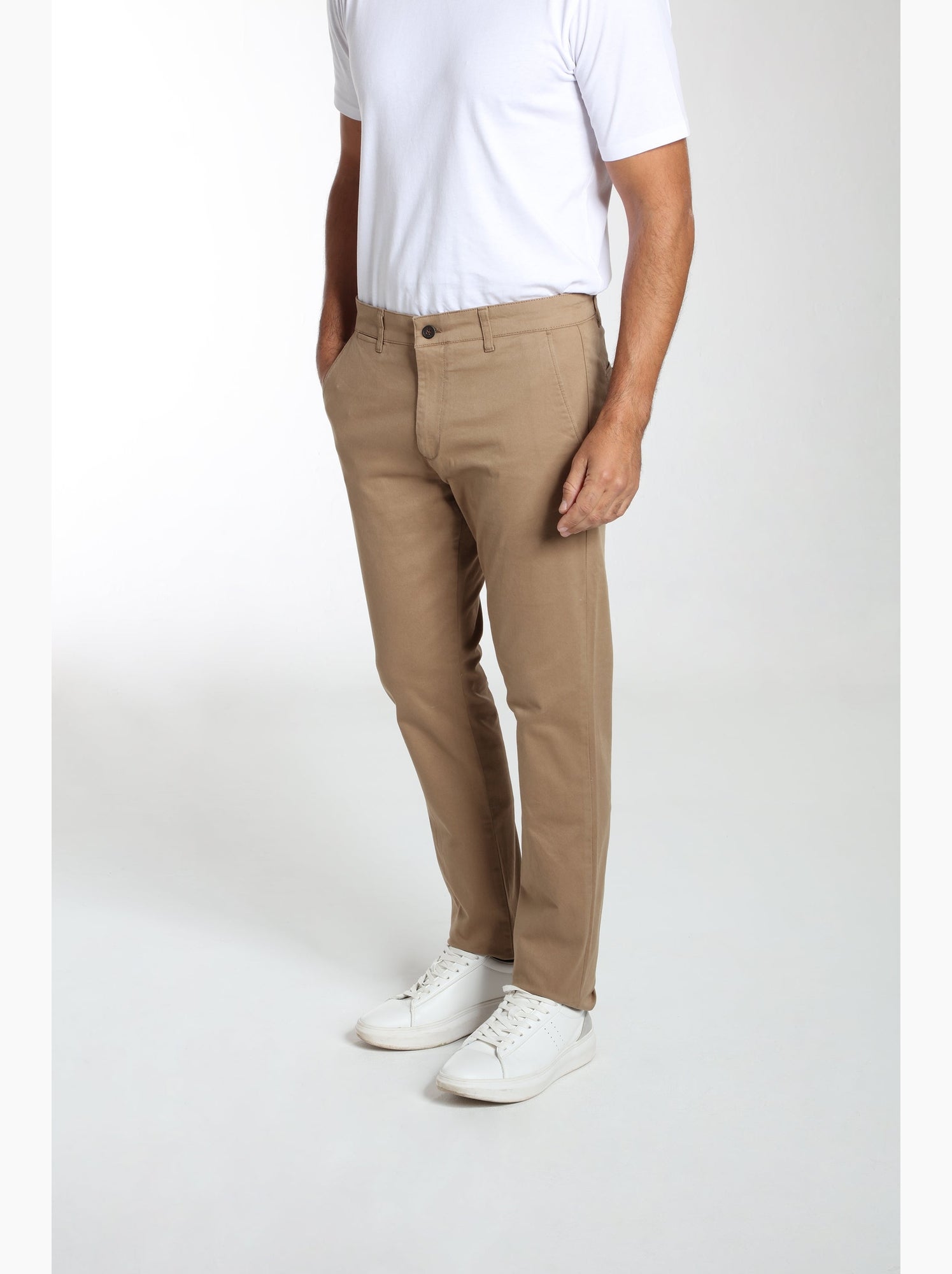 Gentleman Farmer - Pantalon coupe regular en coton PORTO - Camel