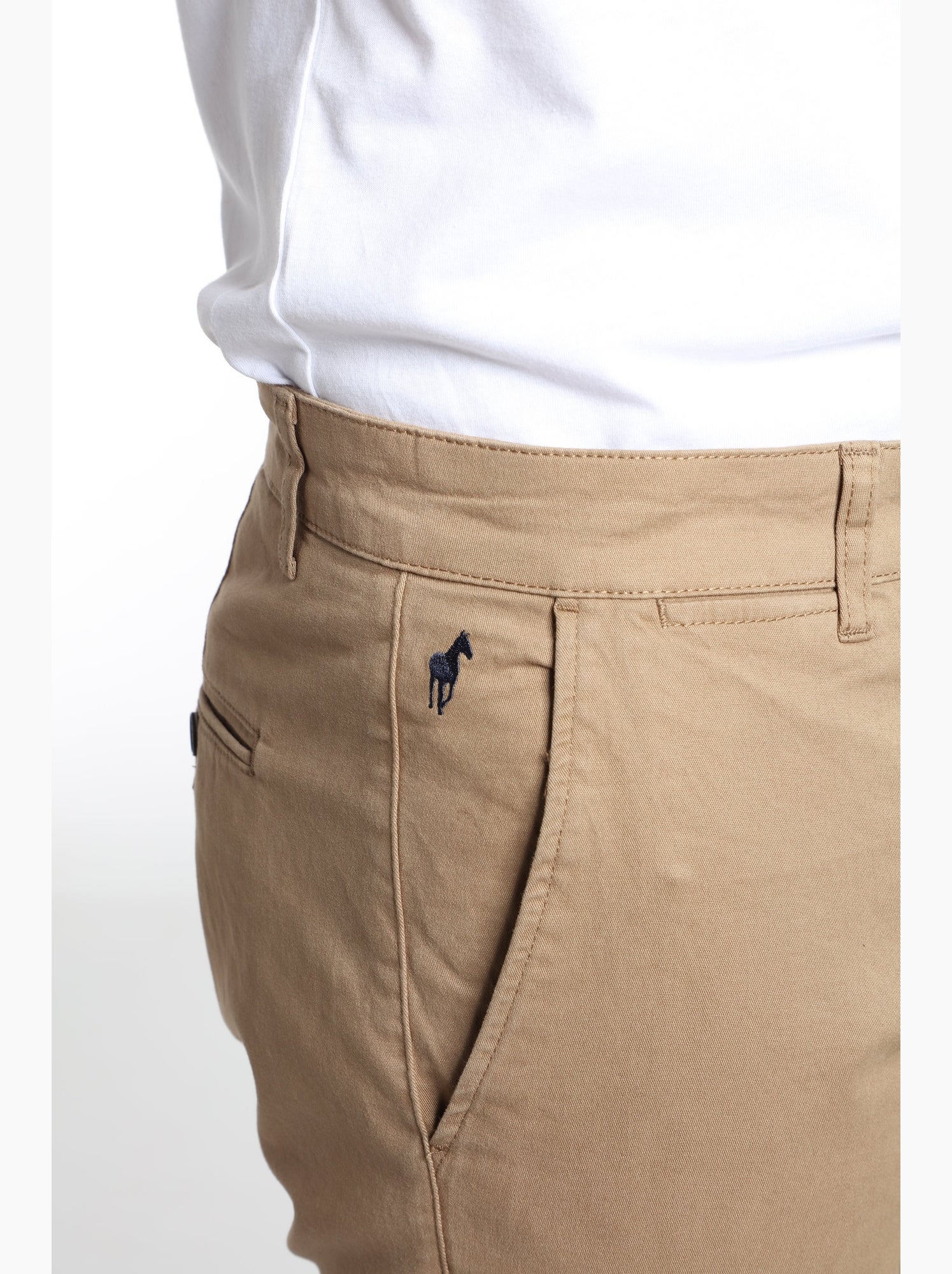 Gentleman Farmer - Pantalon coupe regular en coton PORTO - Camel