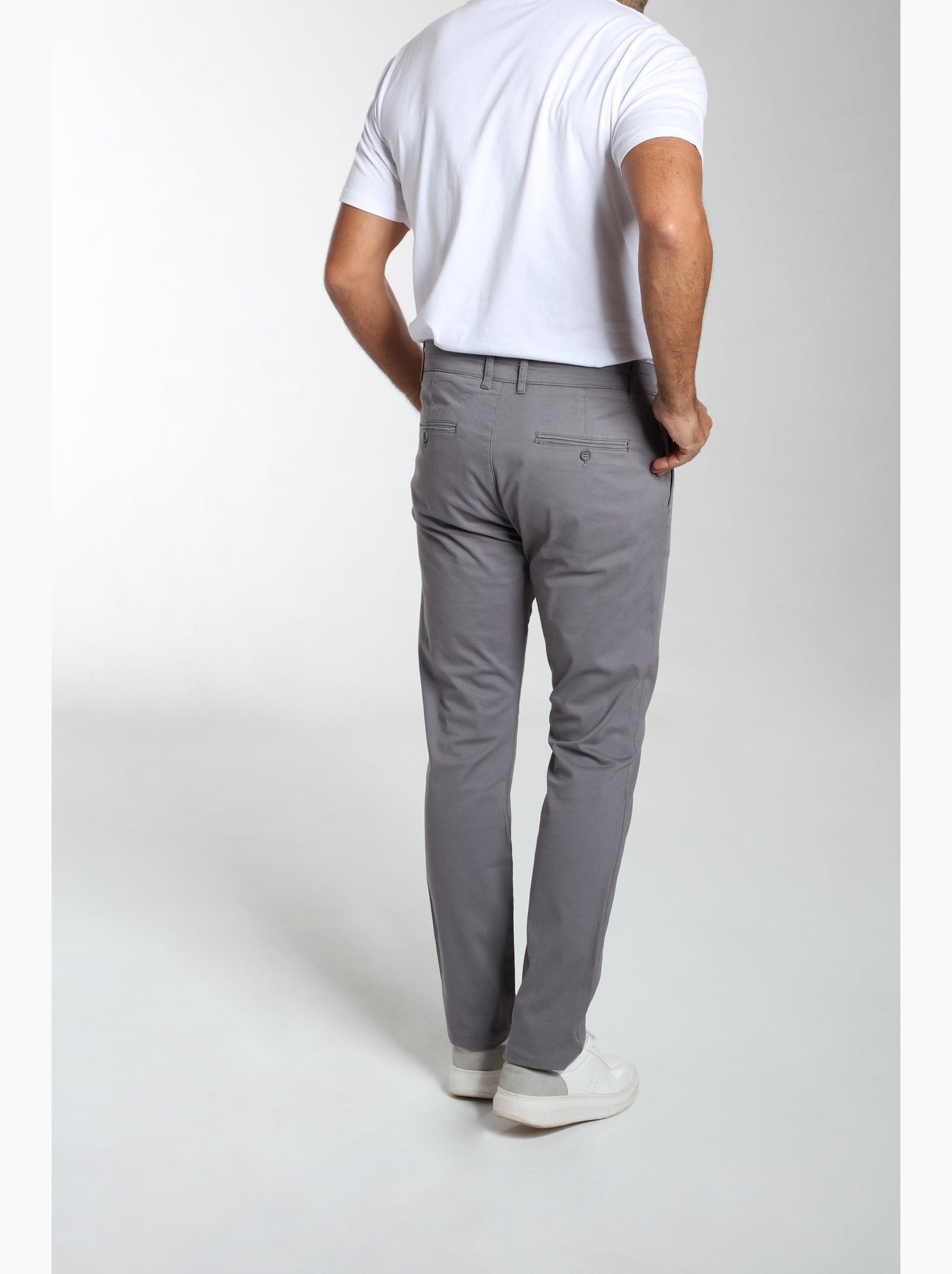 Gentleman Farmer - Pantalon coupe regular en coton PORTO - Gris