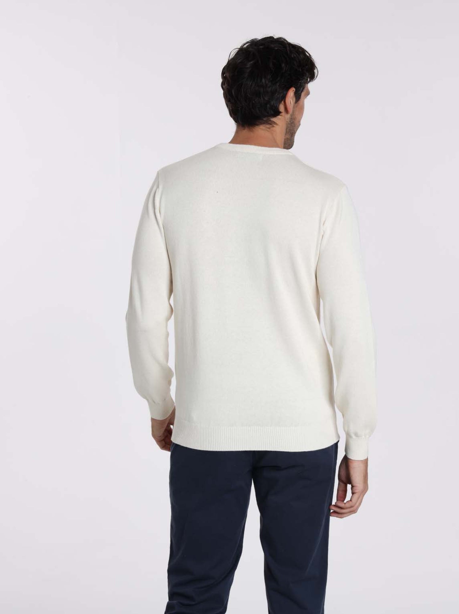 Gentleman Farmer - Pulls col rond  en coton PACO - Beige